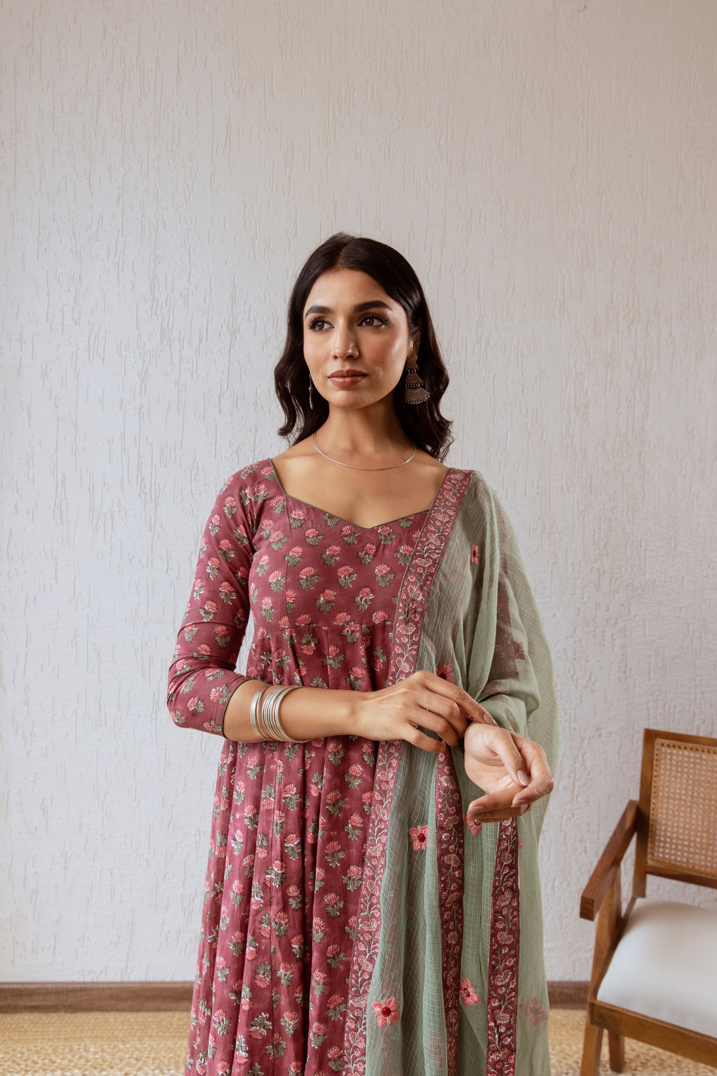 Eggplant X Mint Butti- Sleeved