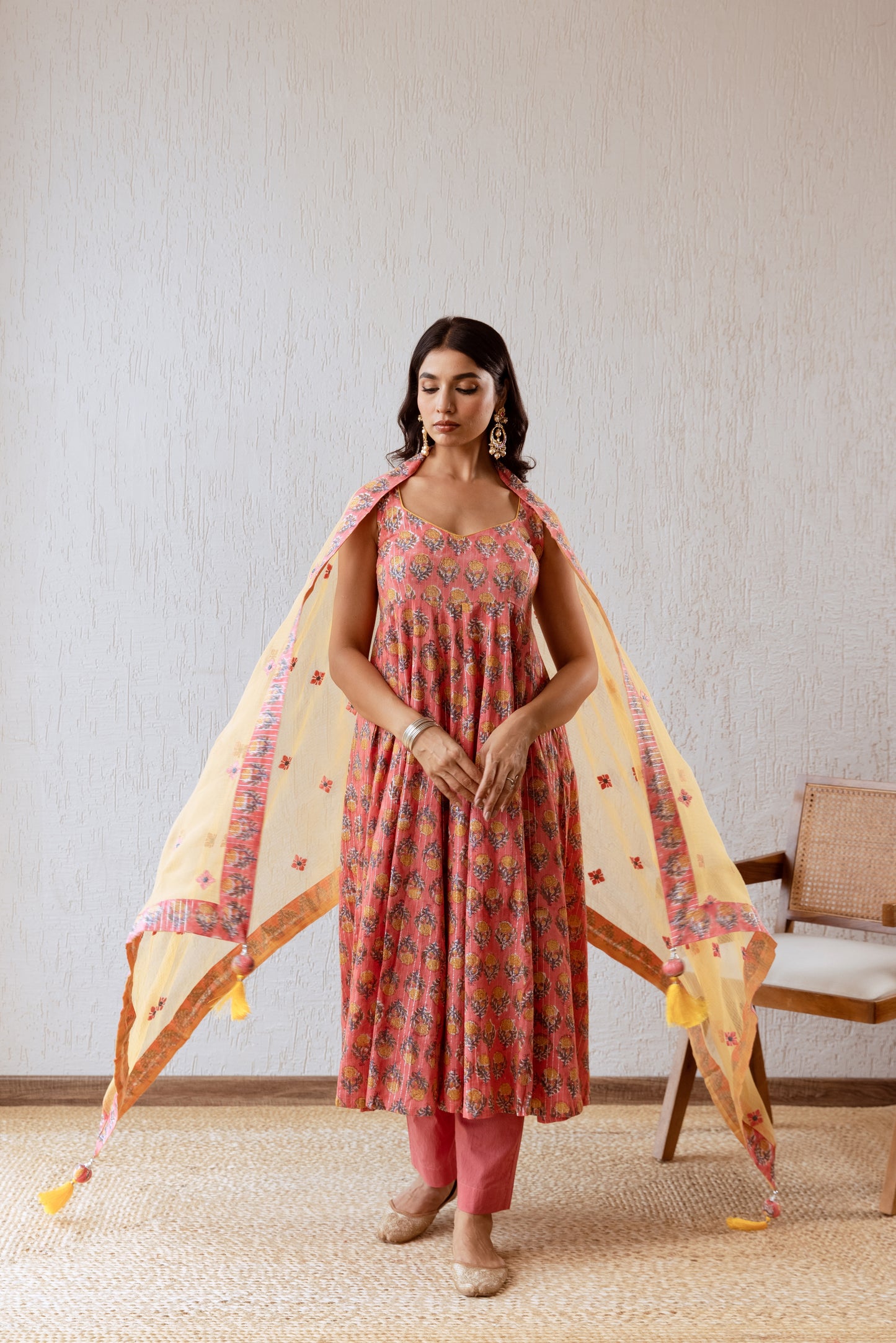 Peach X Yellow Butti - Sleeveless