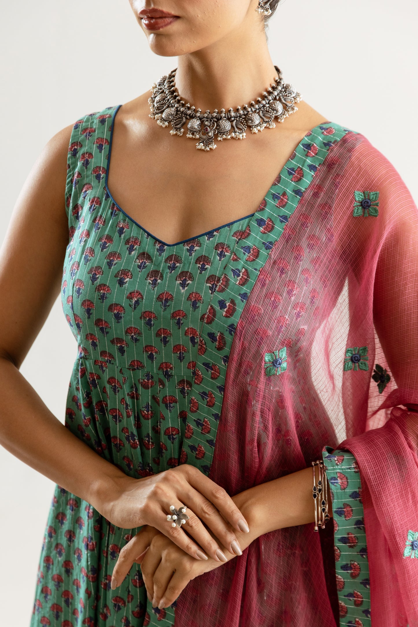 Cyan X Plum Butti - Sleeveless
