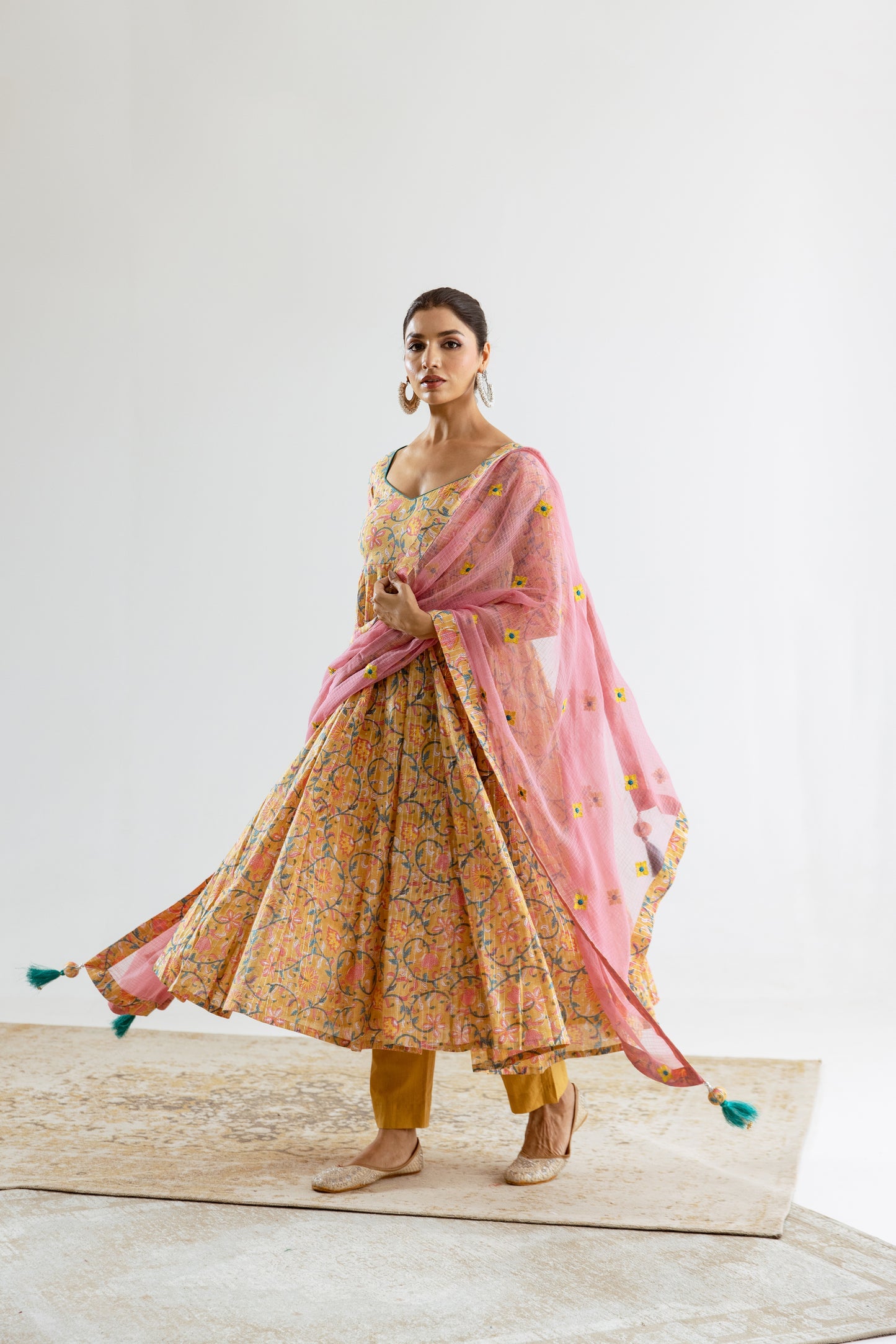 Yellow X Pink Jaal - Sleeved
