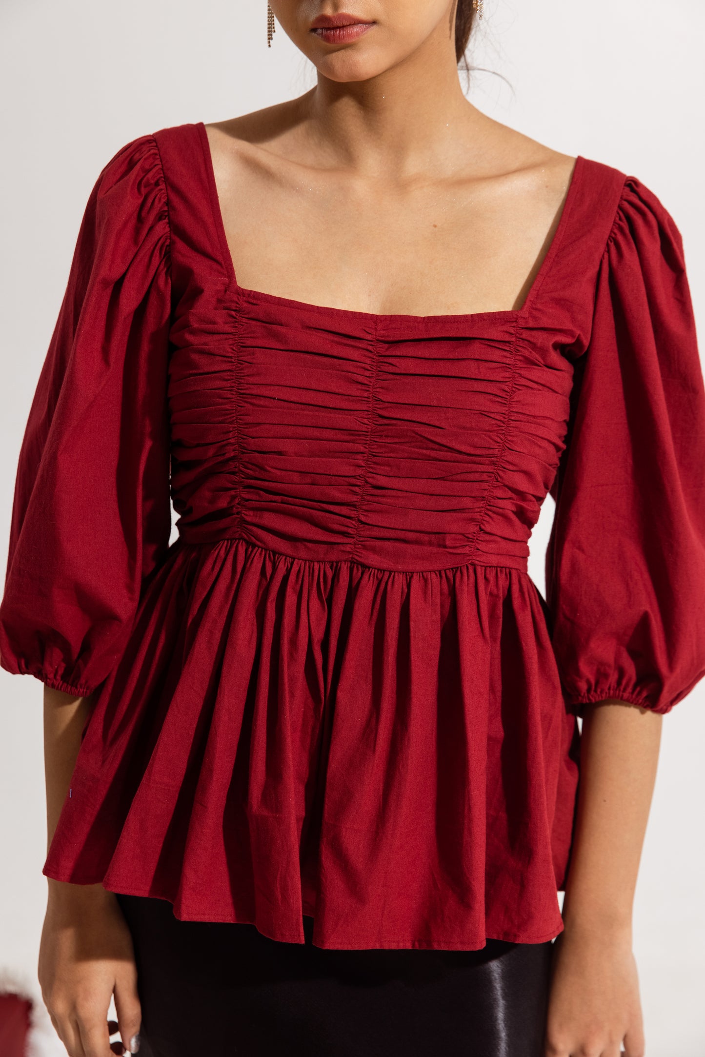 Red Ruched Top