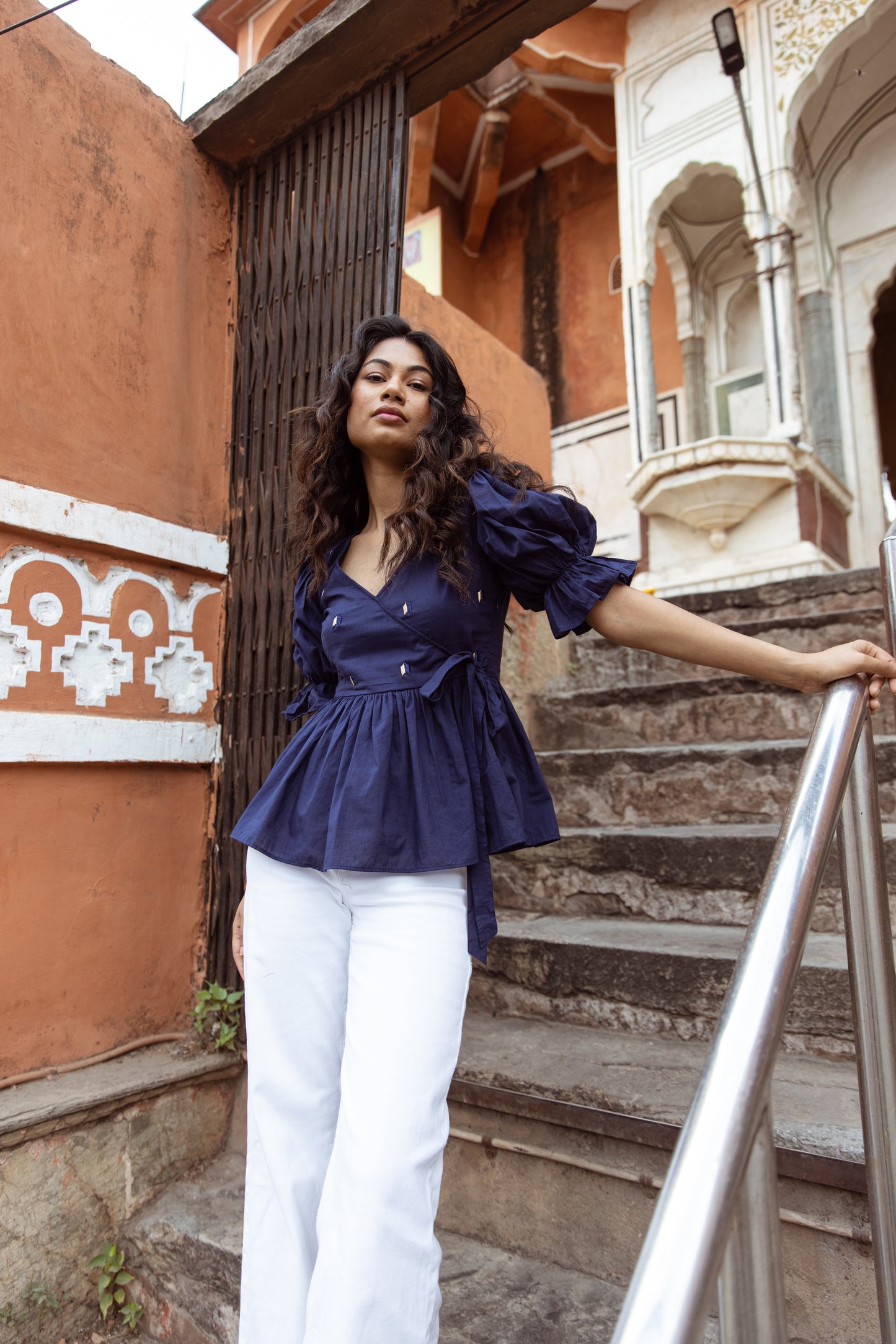 Pop 'n' Wrap Top - Blue