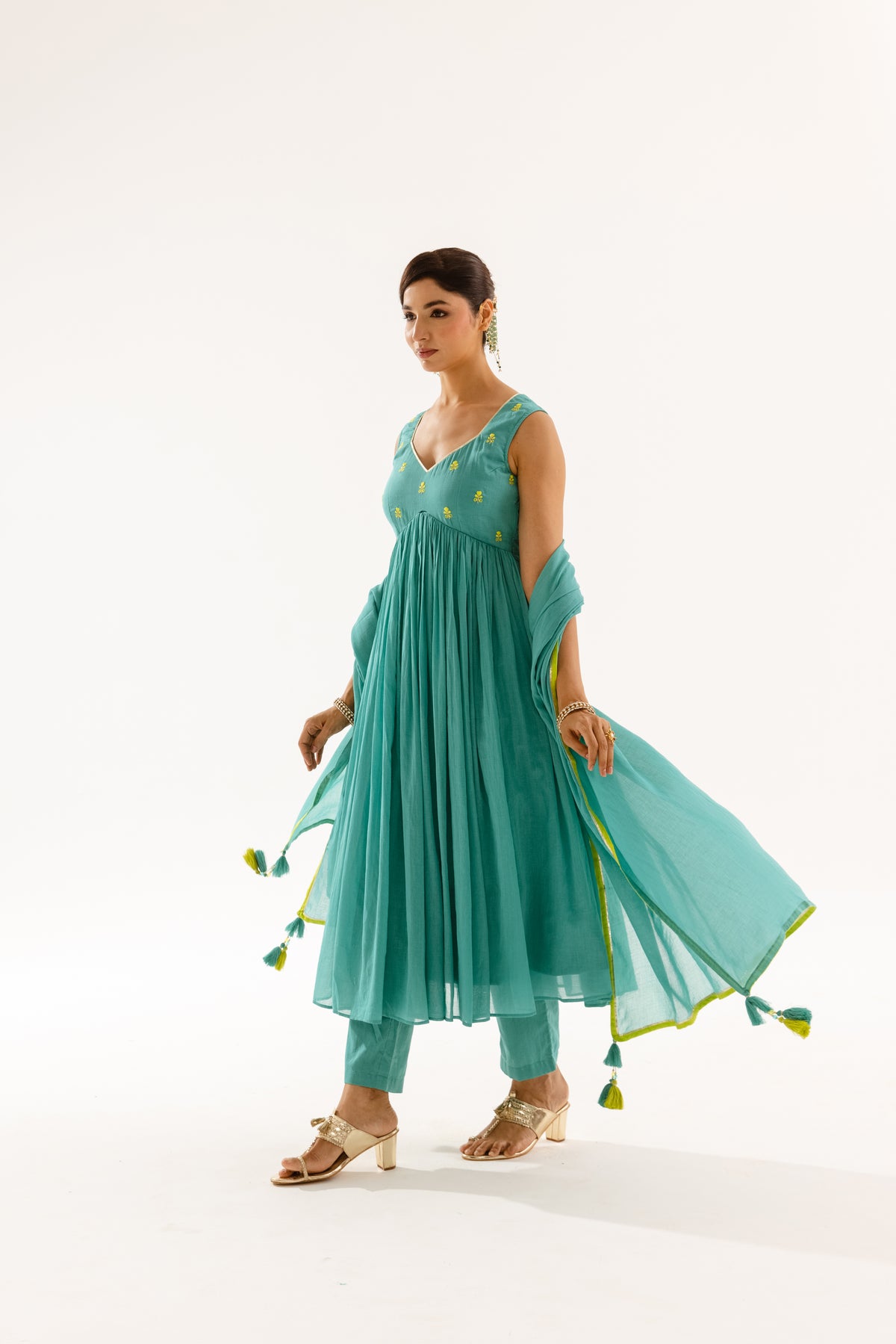 THE LUMINA- Turquoise Sleeveless