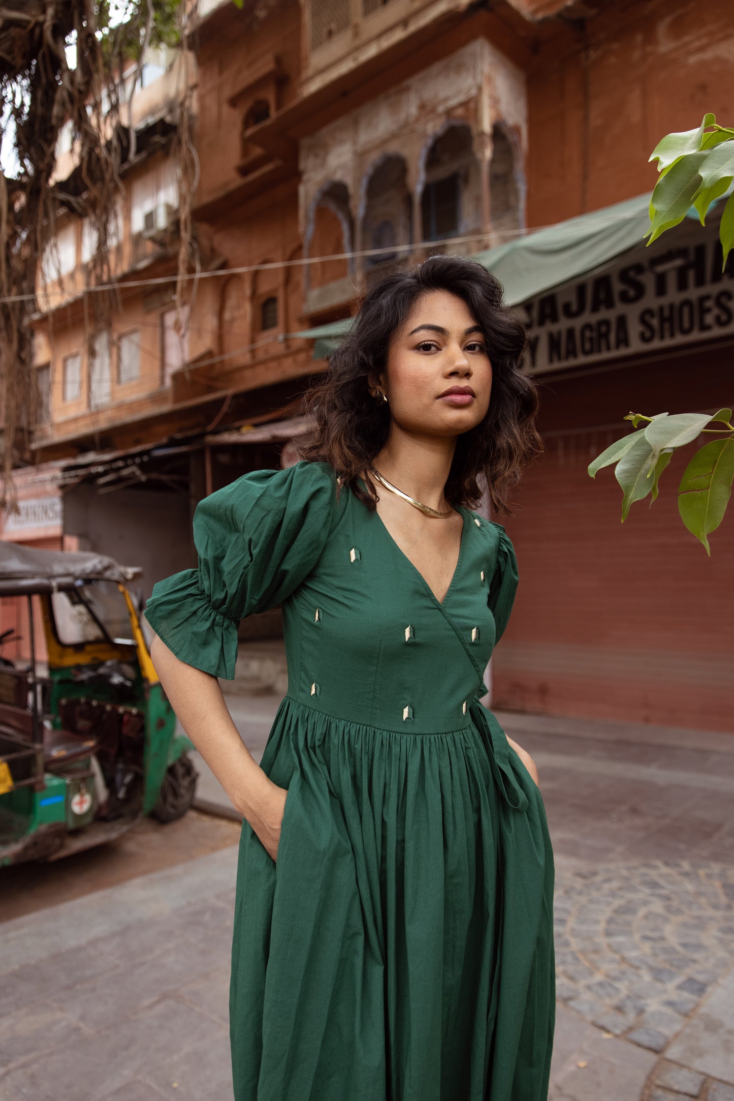 Pop ‘n’ Wrap Dress - Green