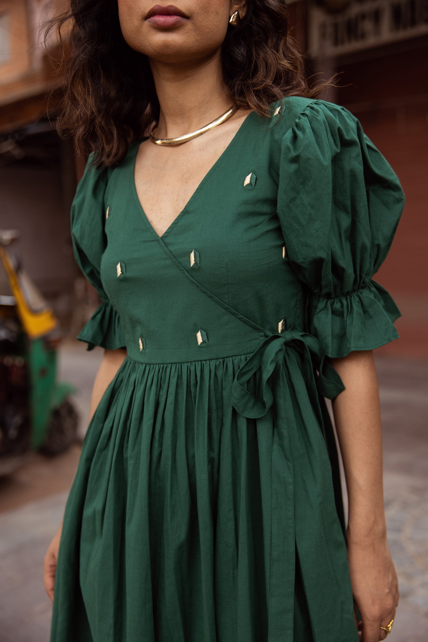 Pop ‘n’ Wrap Dress - Green