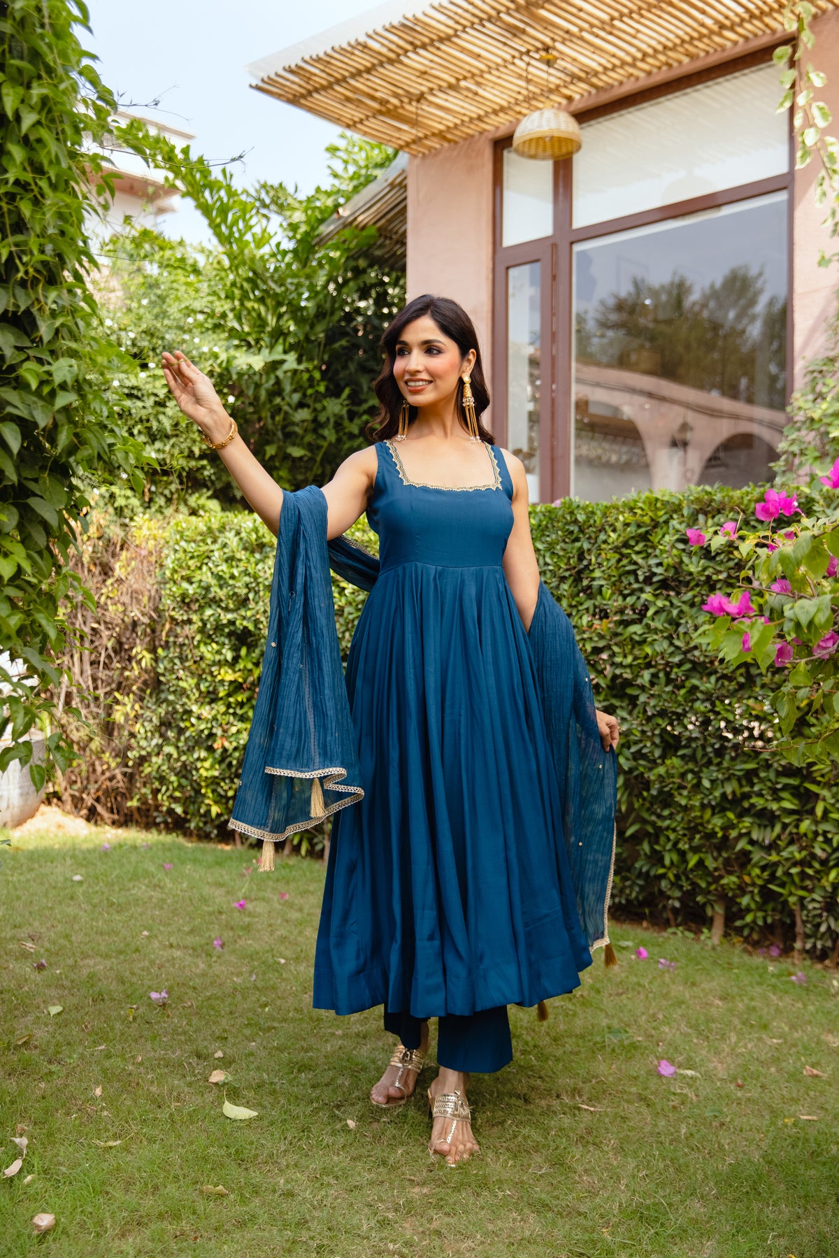 Peacock Sleeveless - Teal Blue