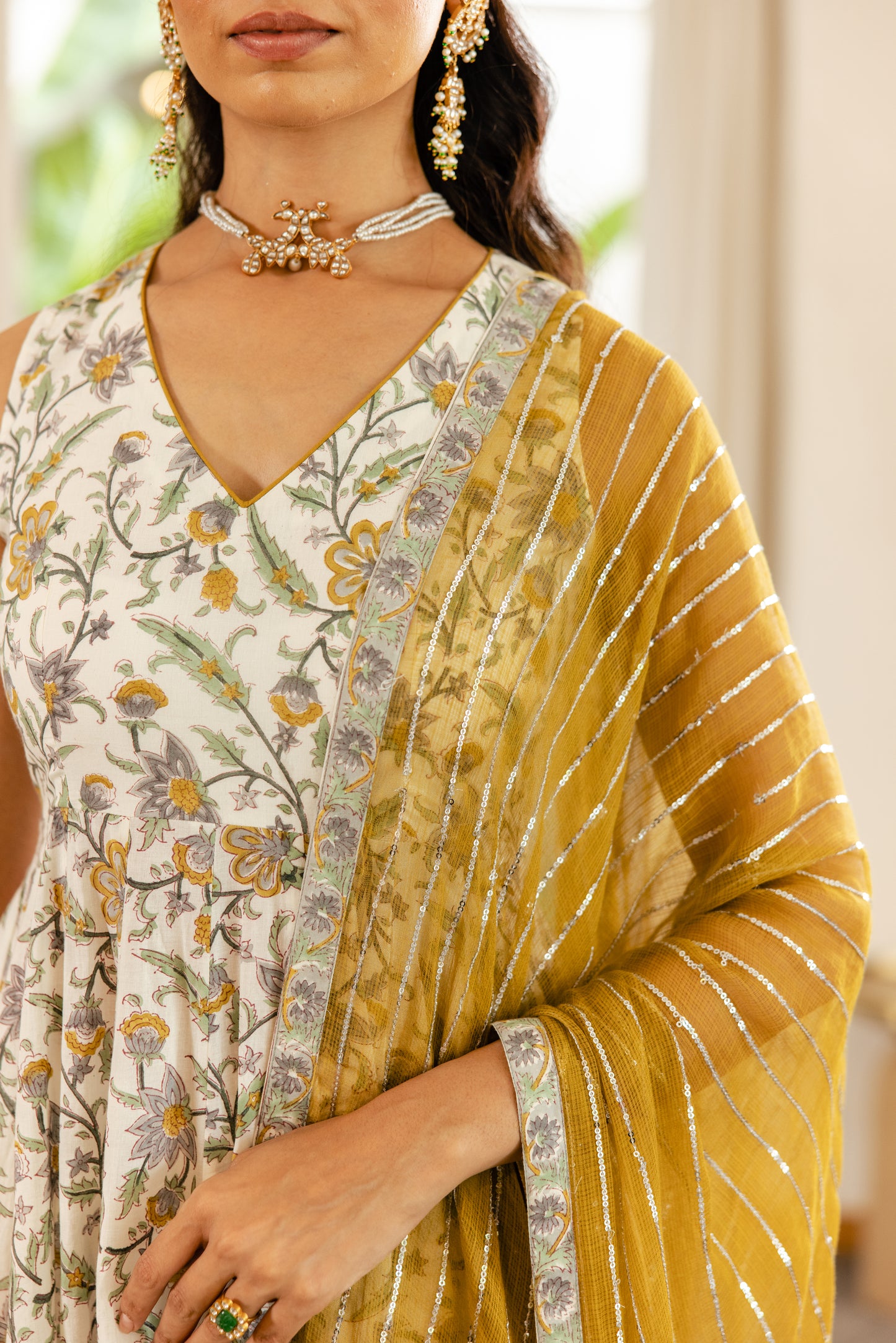 Ivory Saffron Sleeveless- Jaal