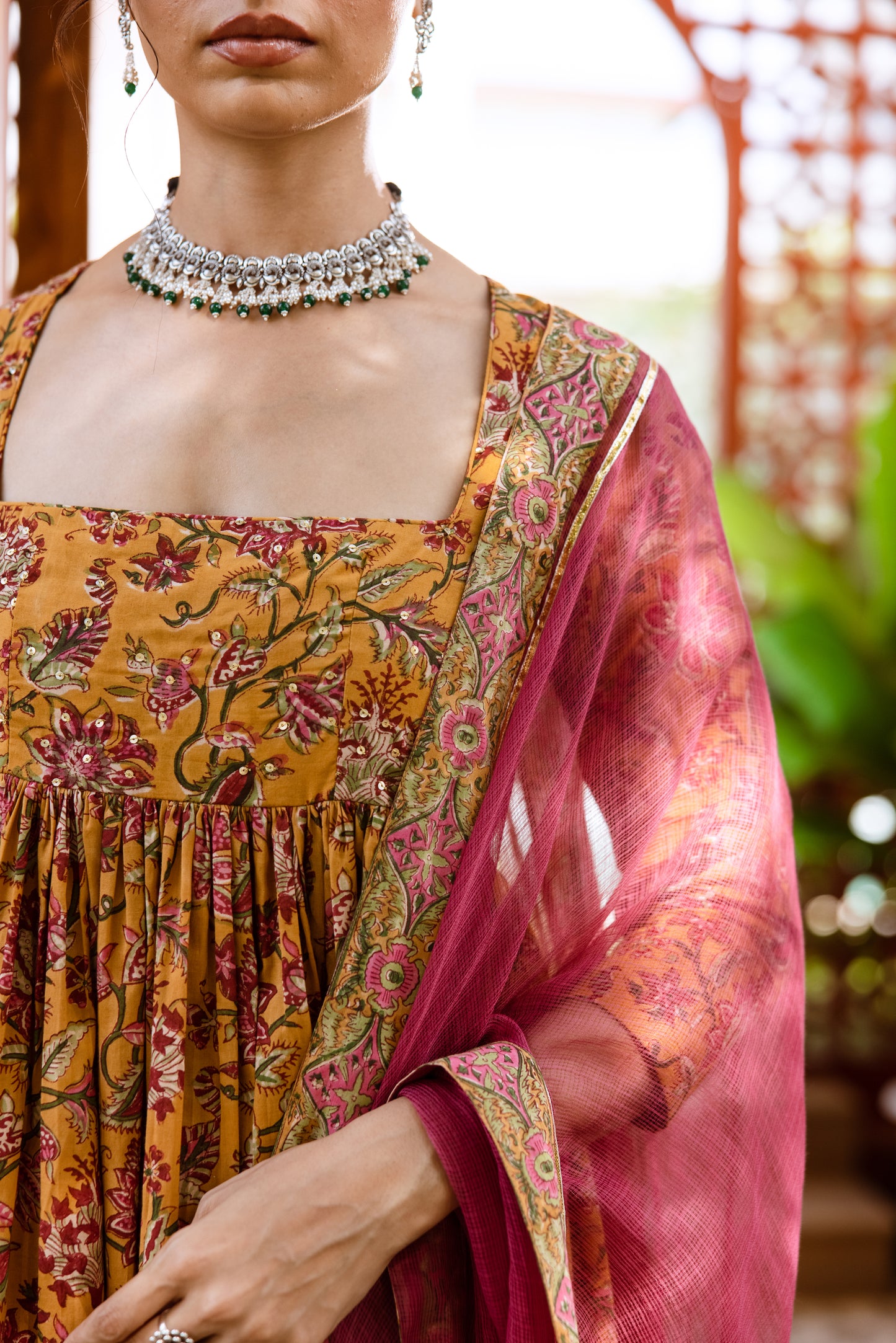 Sunlit Bloom Printed Nyra Cut Suit