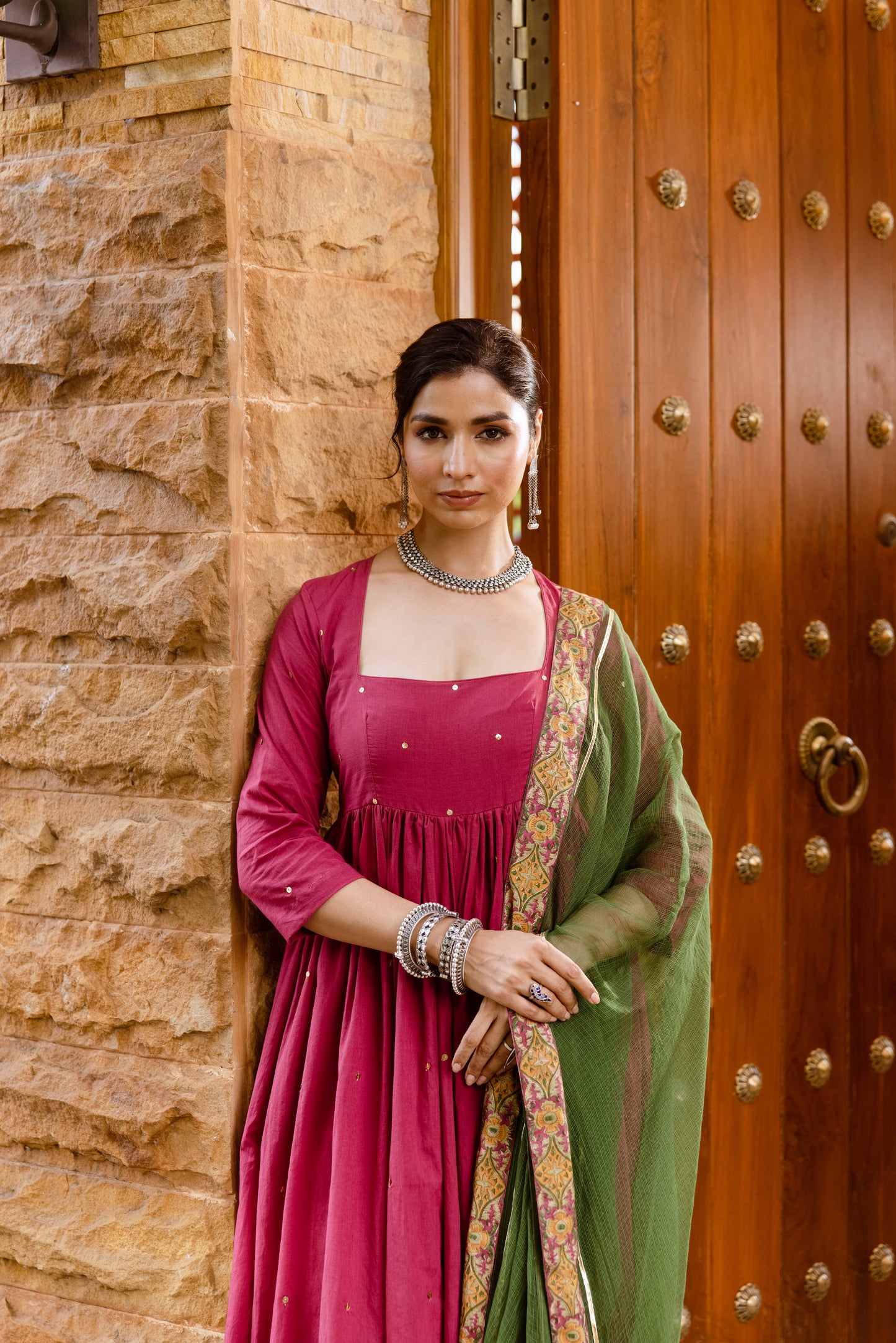Rose Petal Nyra Cut Suit