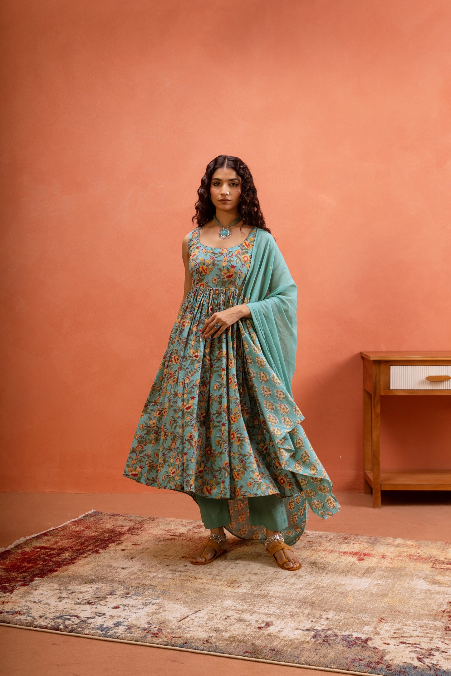 Forget-Me-Not Bloom - Blue/Teal Sleeveless