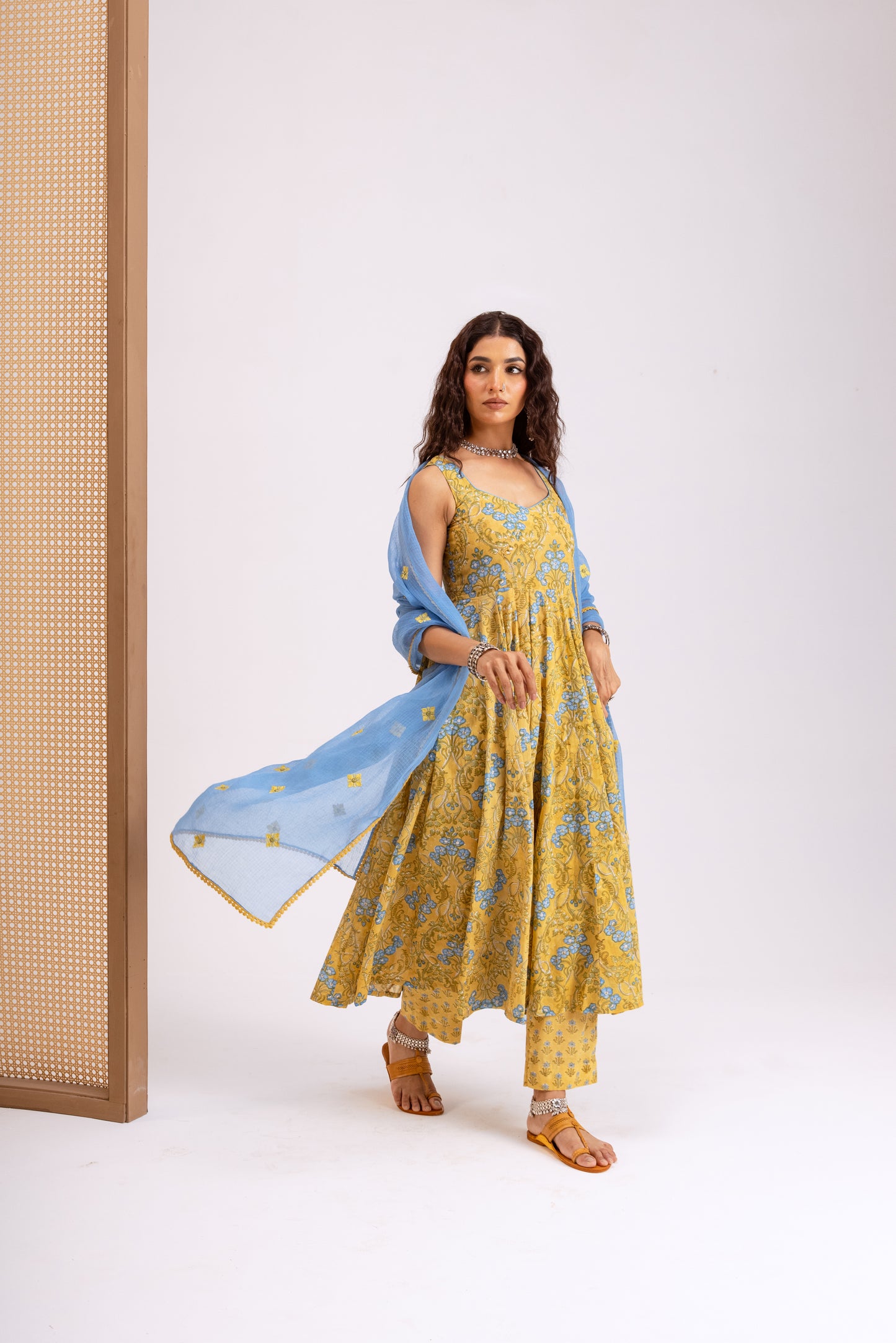 Mustard Yellow X Sky Jaal - Sleeveless