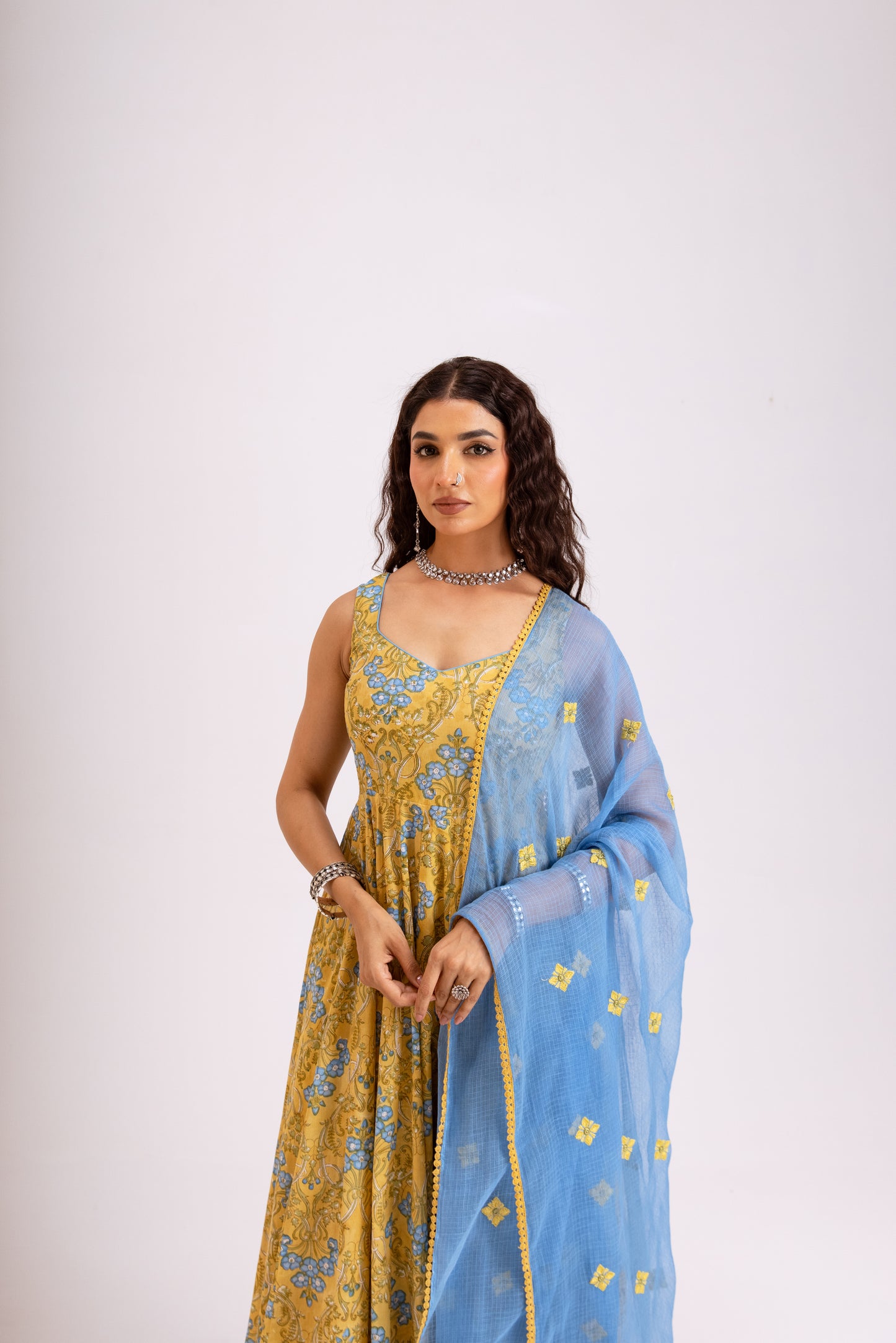 Mustard Yellow X Sky Jaal - Sleeveless
