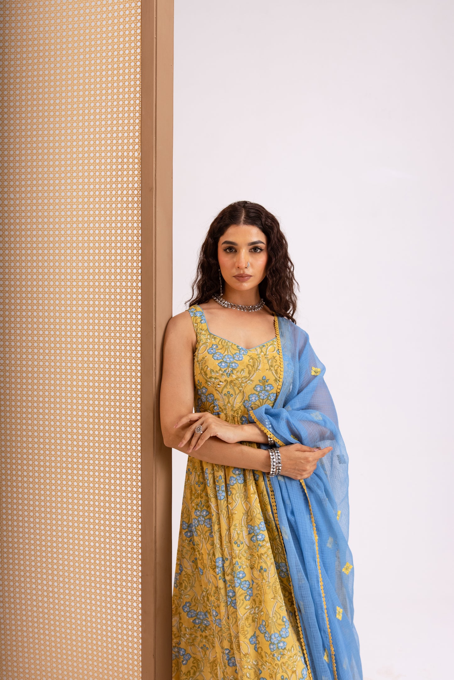 Mustard Yellow X Sky Jaal - Sleeveless