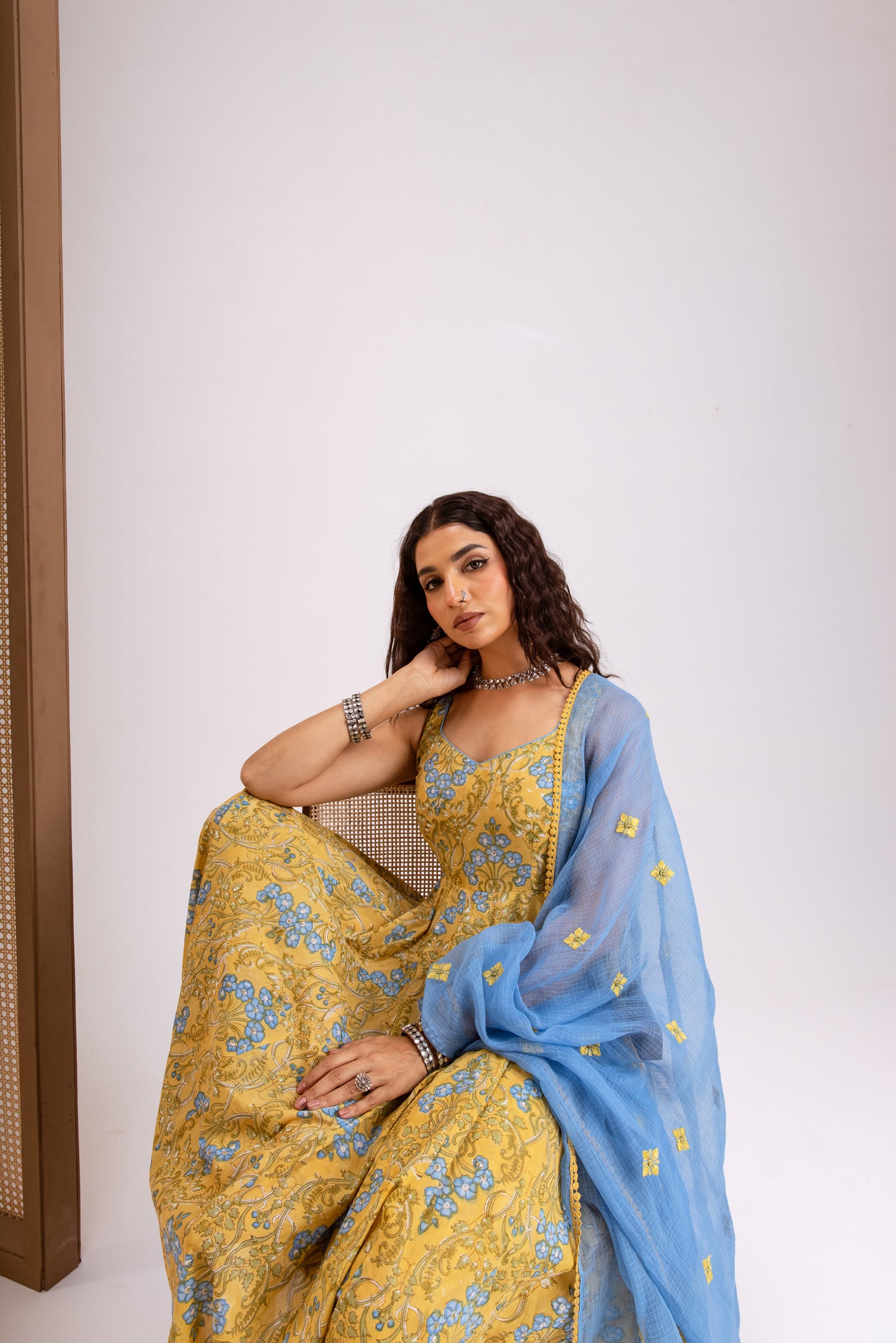 Mustard Yellow X Sky Jaal - Sleeveless