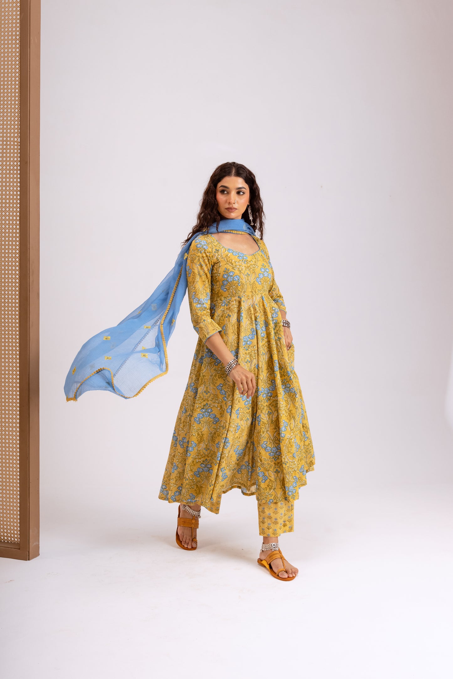 Mustard Yellow X Sky Jaal - Sleeved