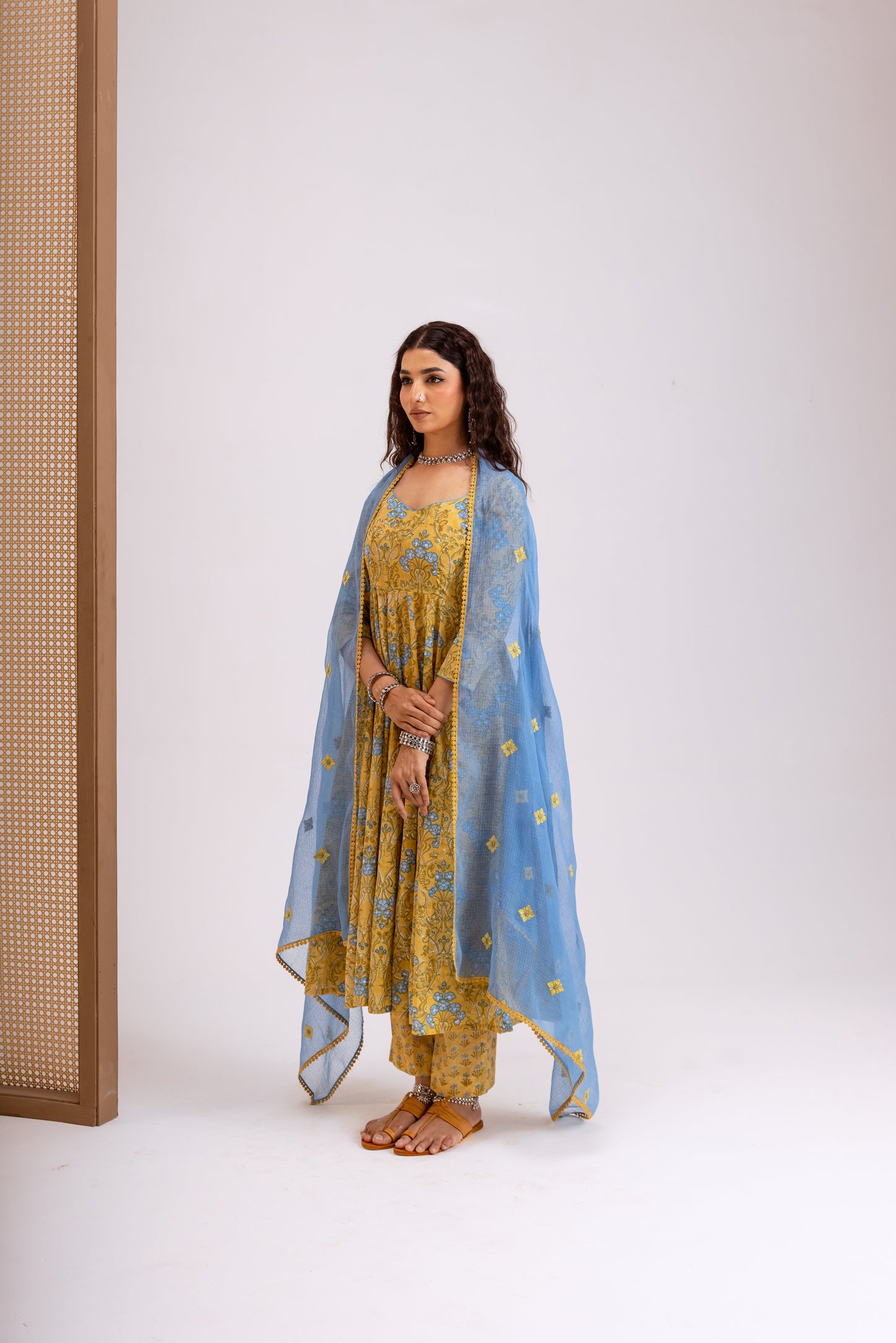 Mustard Yellow X Sky Jaal - Sleeved