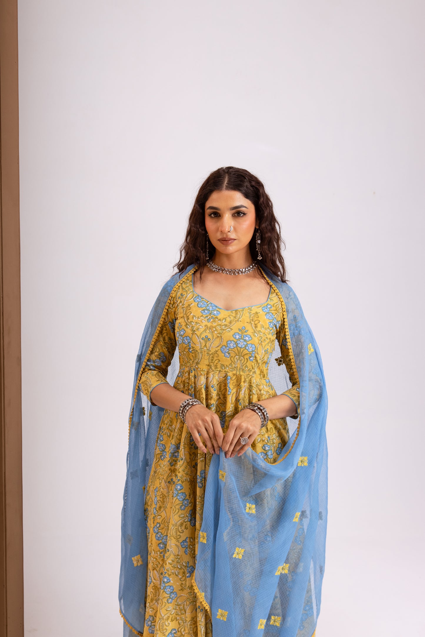 Mustard Yellow X Sky Jaal - Sleeved