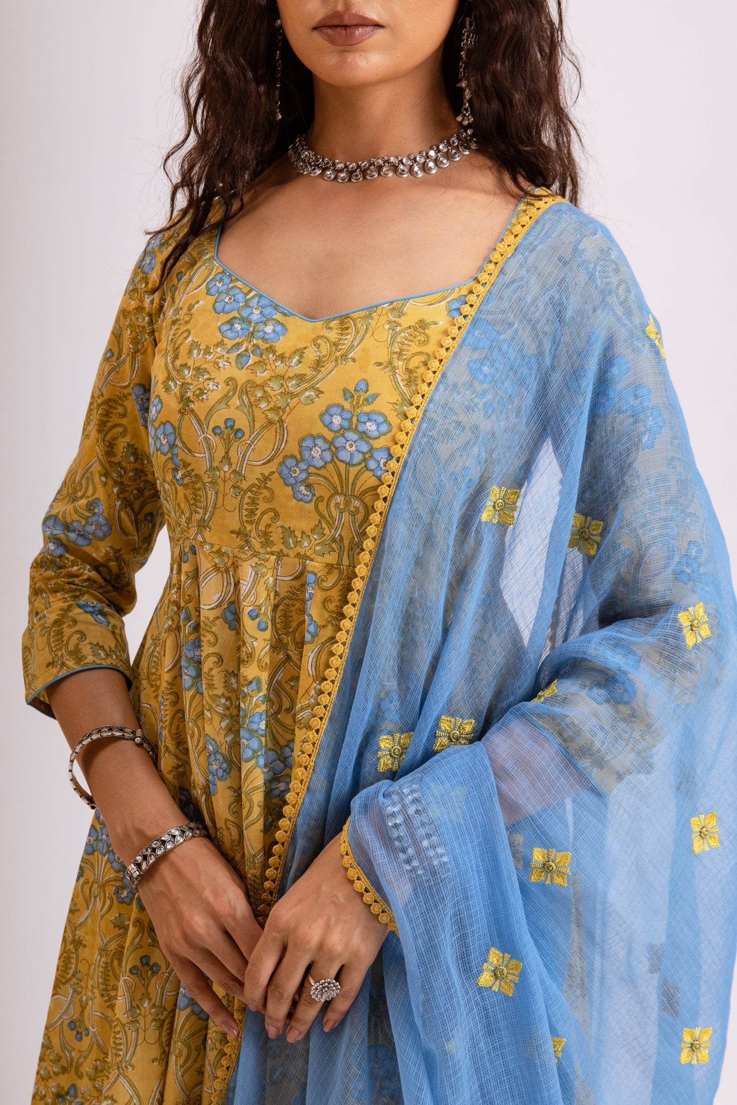 Mustard Yellow X Sky Jaal - Sleeved