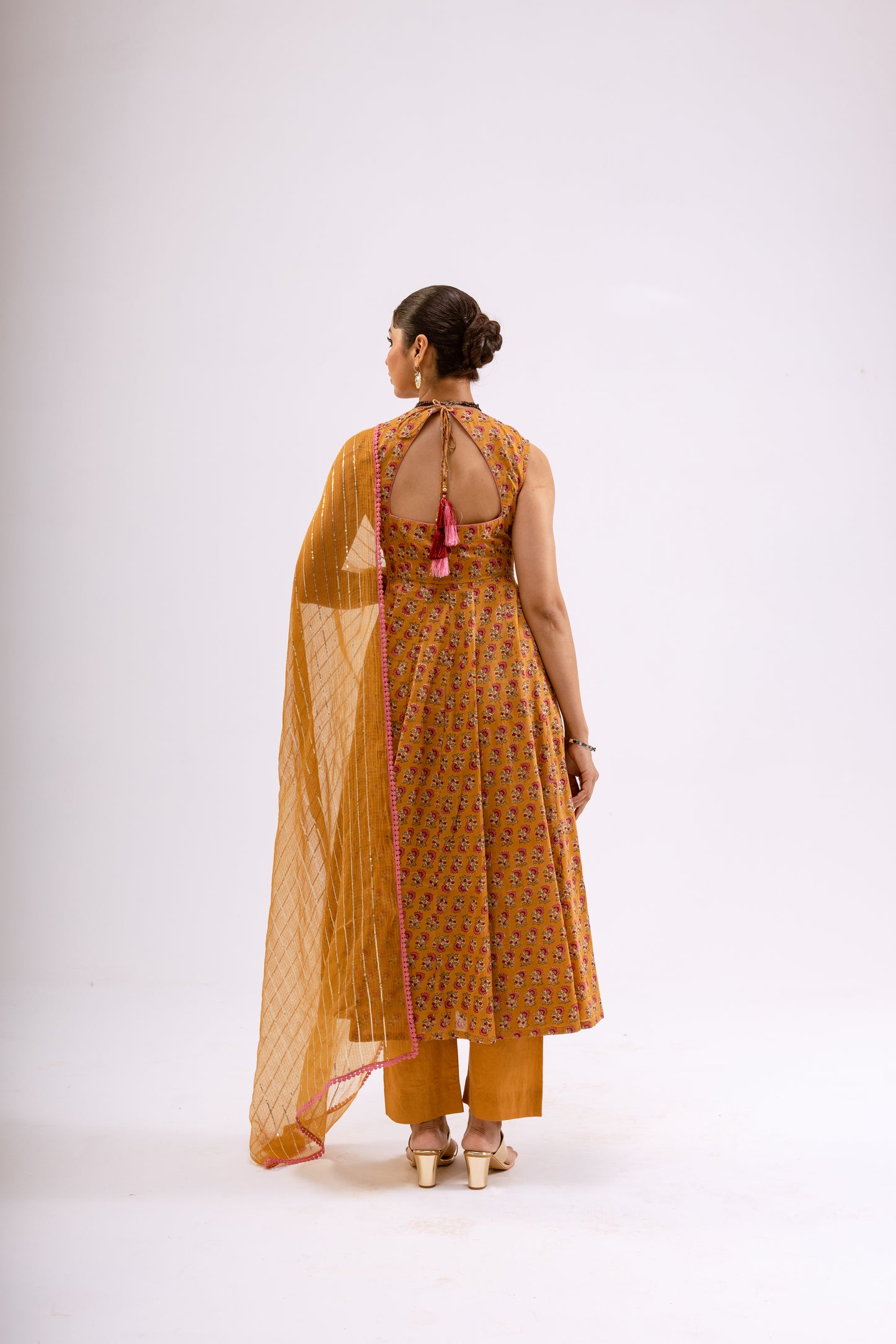 Haldi Yellow Butti - Sleeveless