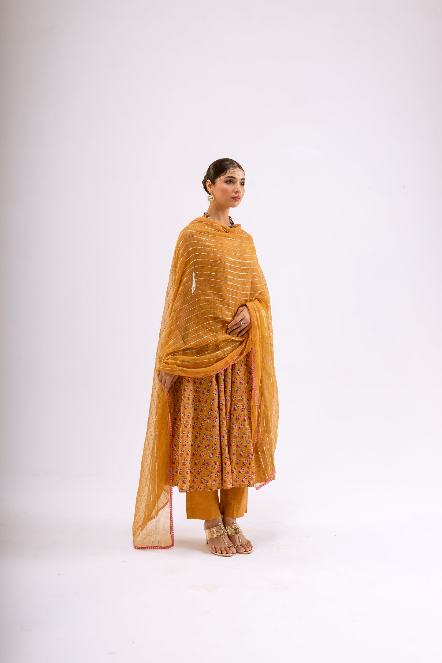 Haldi Yellow Butti - Sleeveless