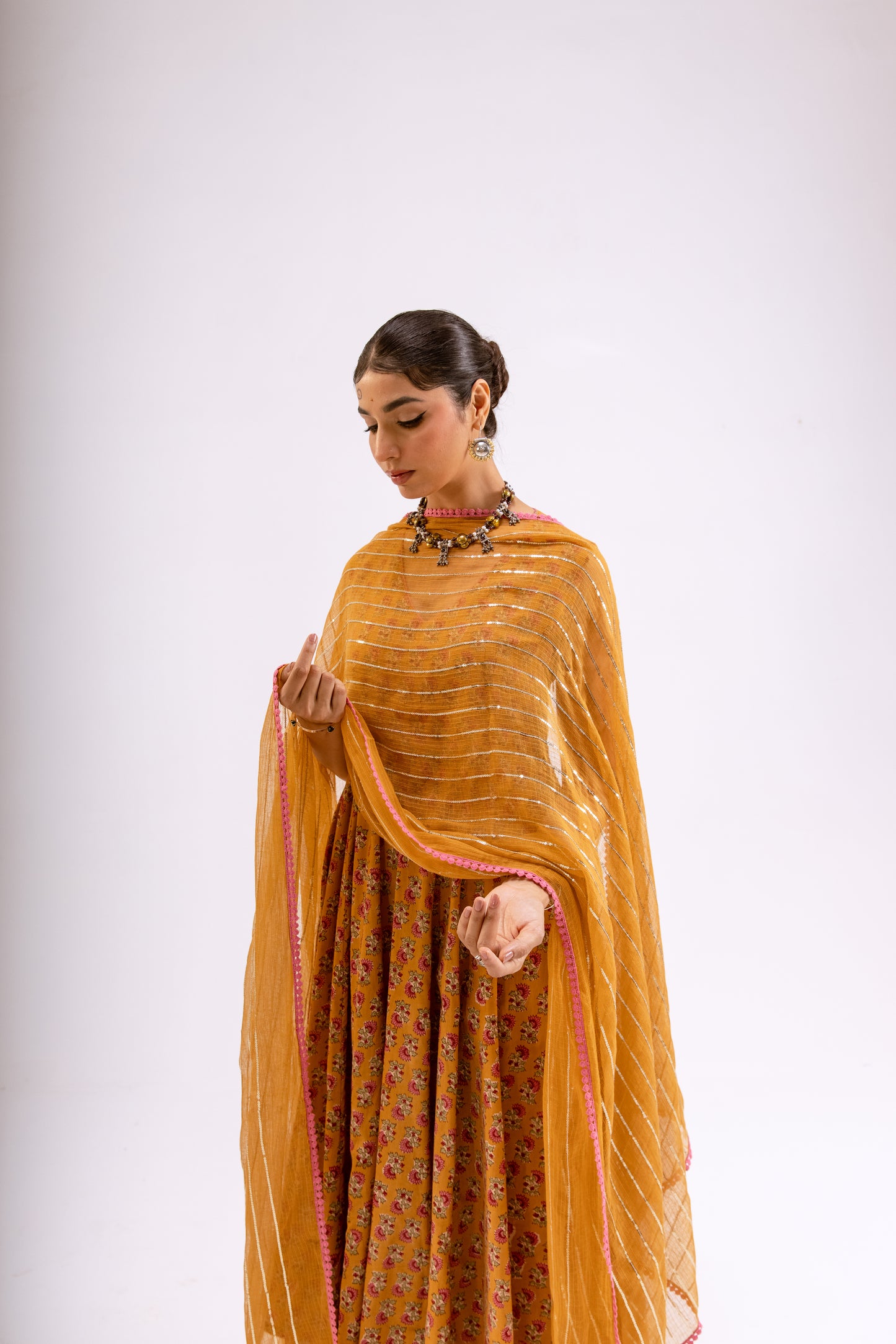 Haldi Yellow Butti - Sleeveless