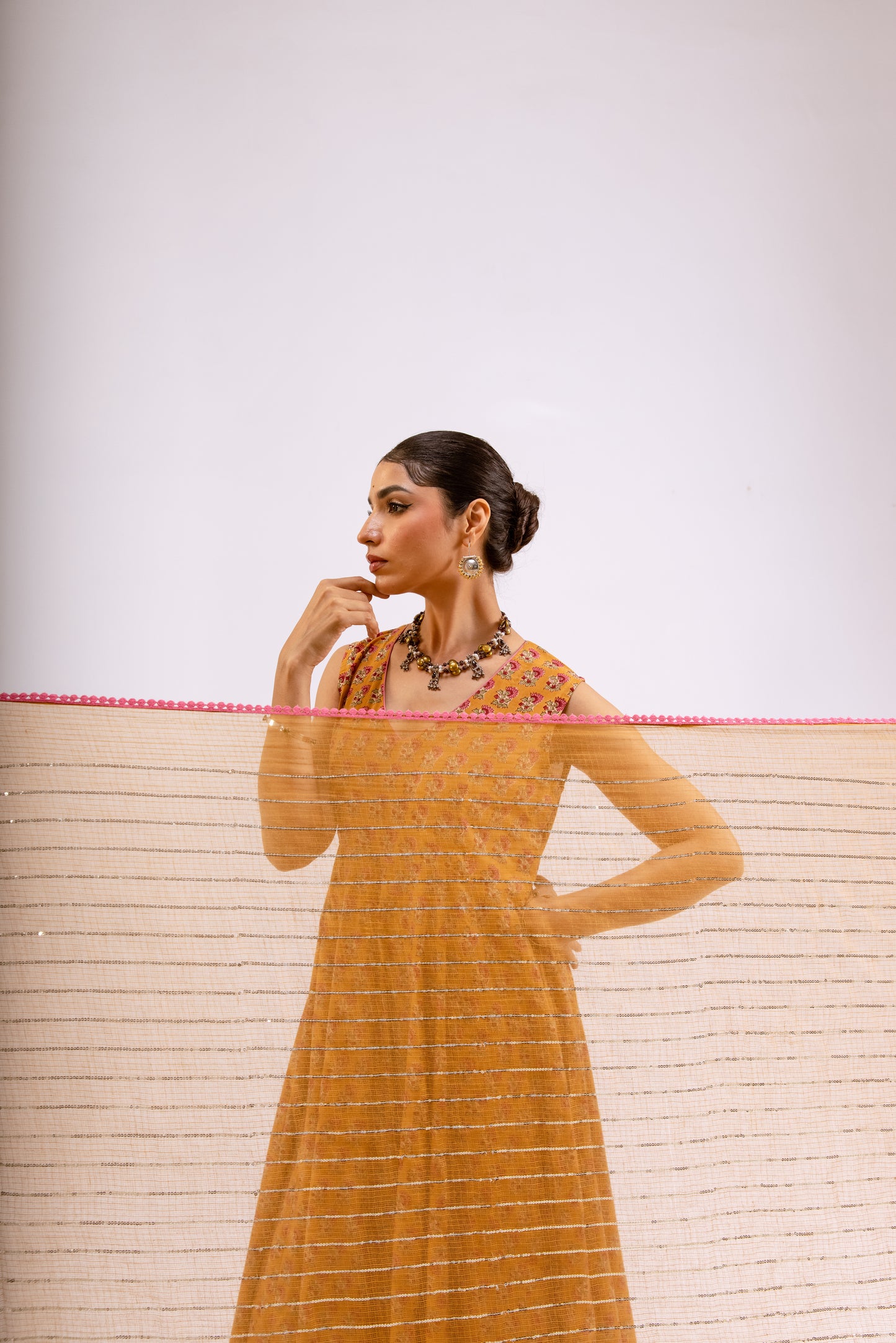 Haldi Yellow Butti - Sleeveless