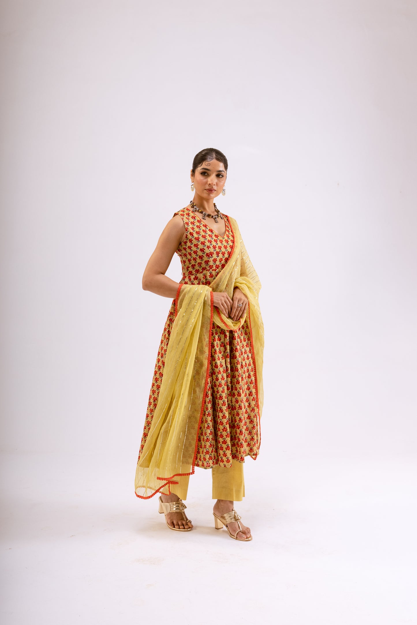 Zari Gold Butti - Sleeveless