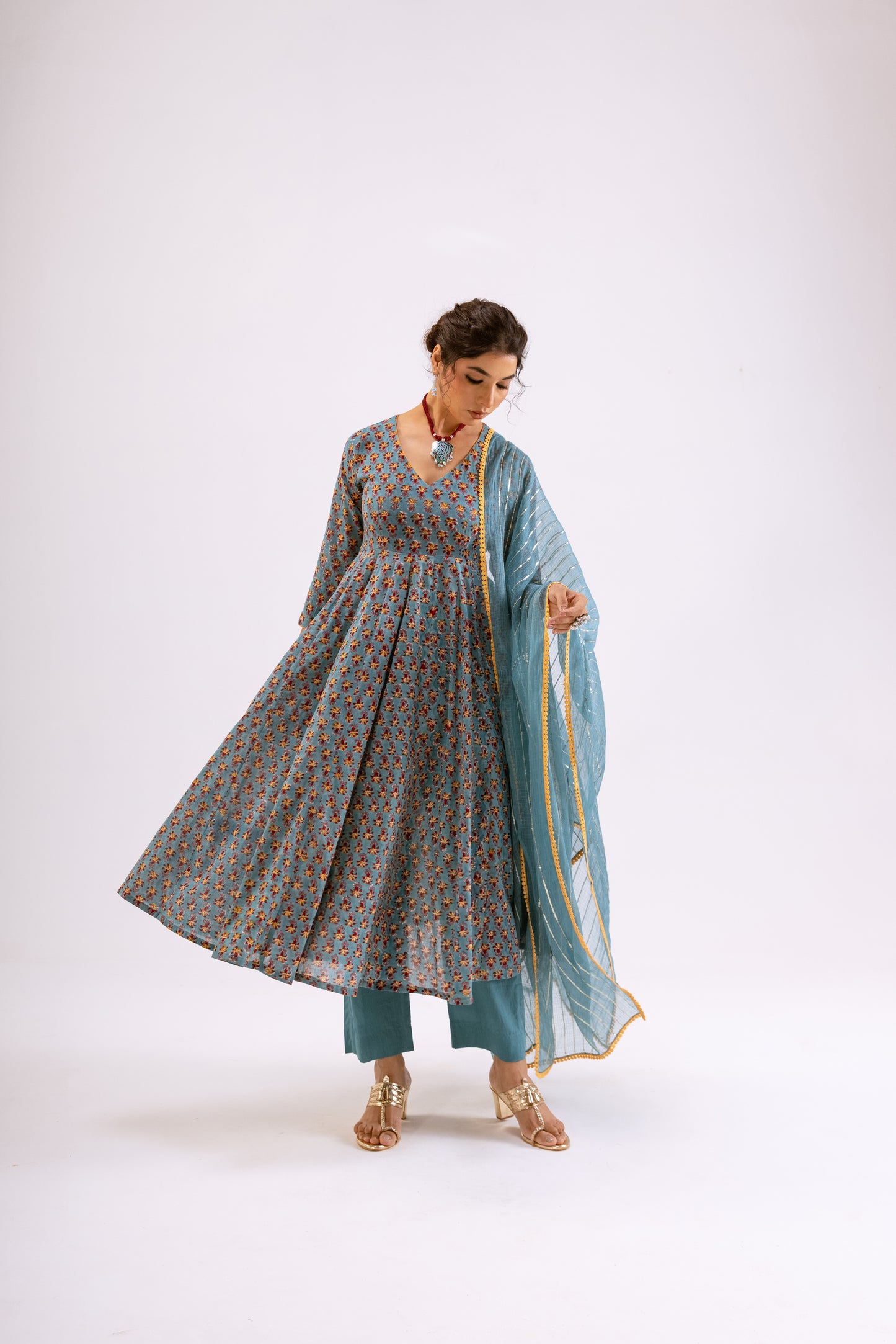 Teal Blue Butti - Sleeved