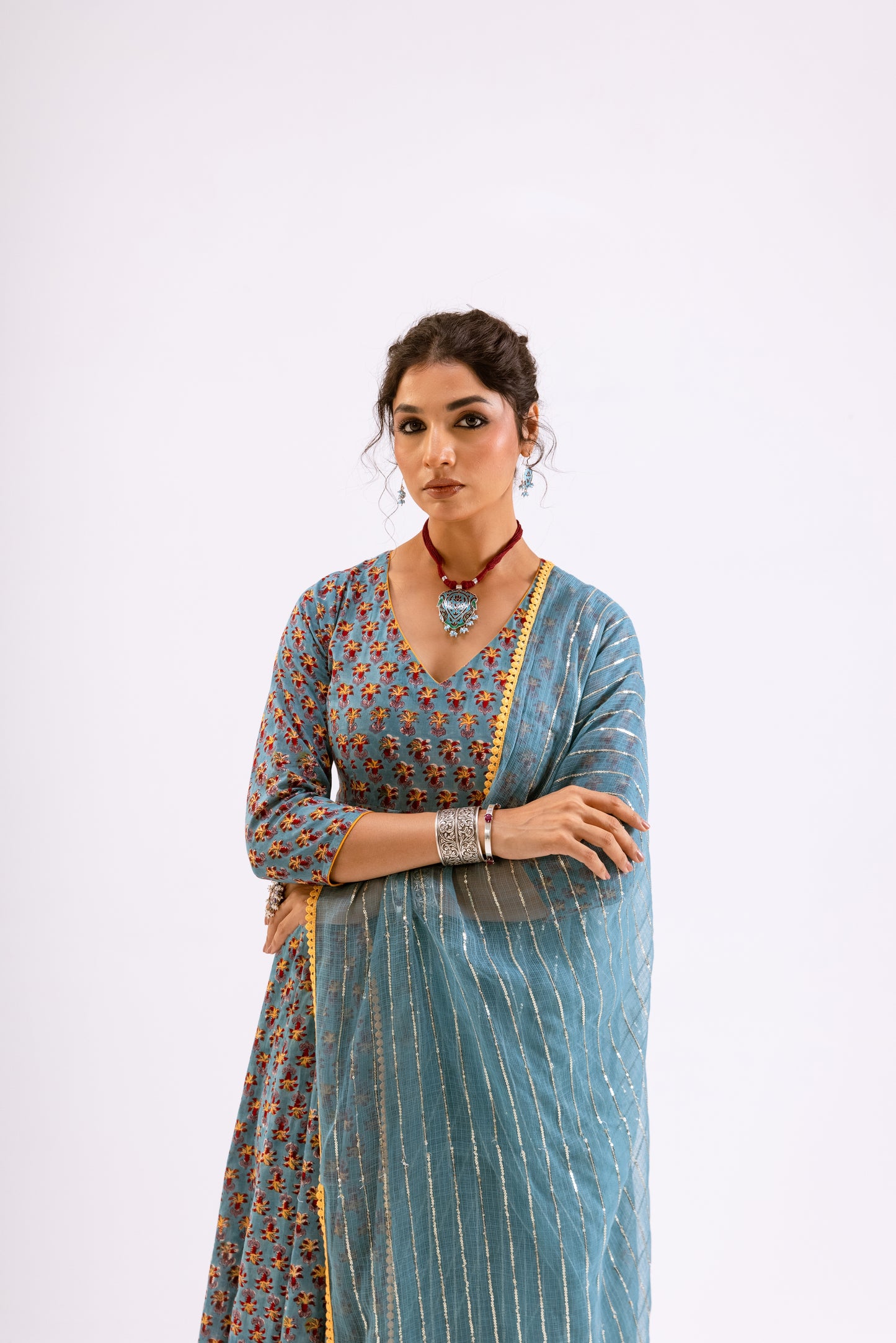 Teal Blue Butti - Sleeved