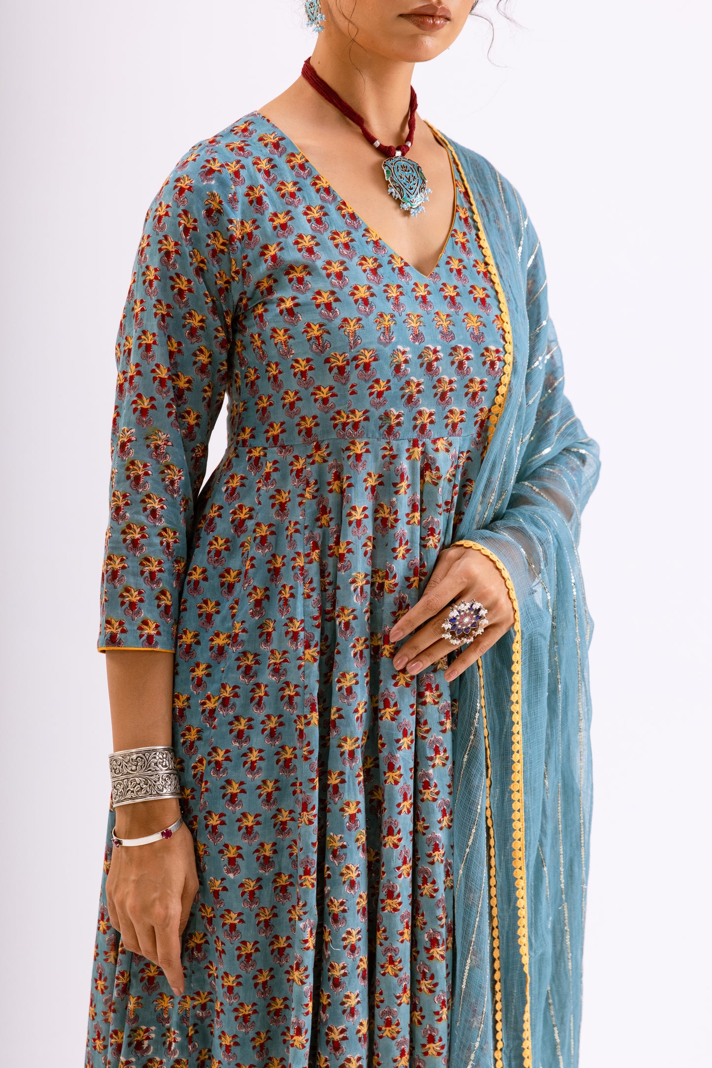 Teal Blue Butti - Sleeved