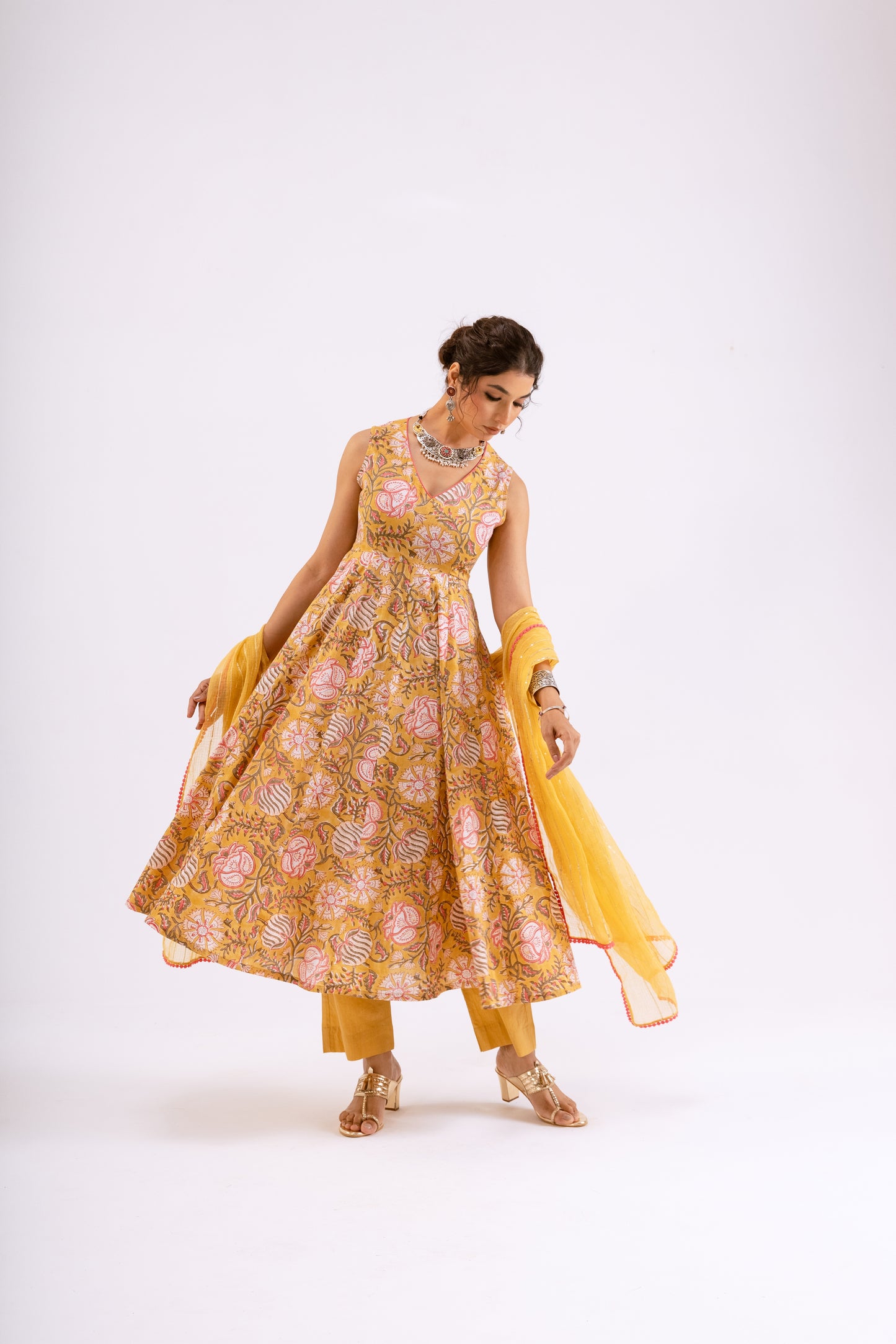 Amber Yellow Jaal - Sleeveless
