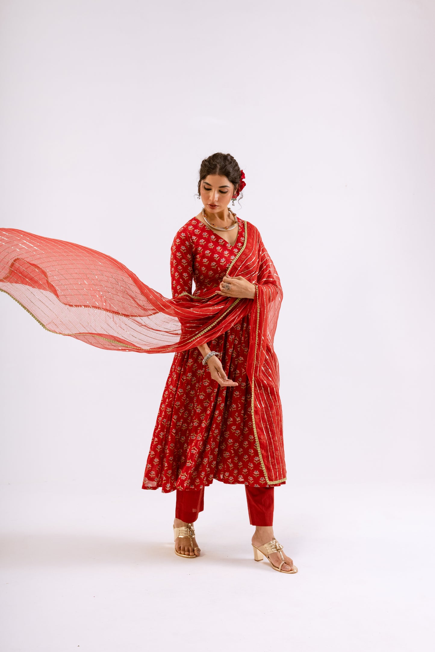 Sindoor Red Butti - Sleeved