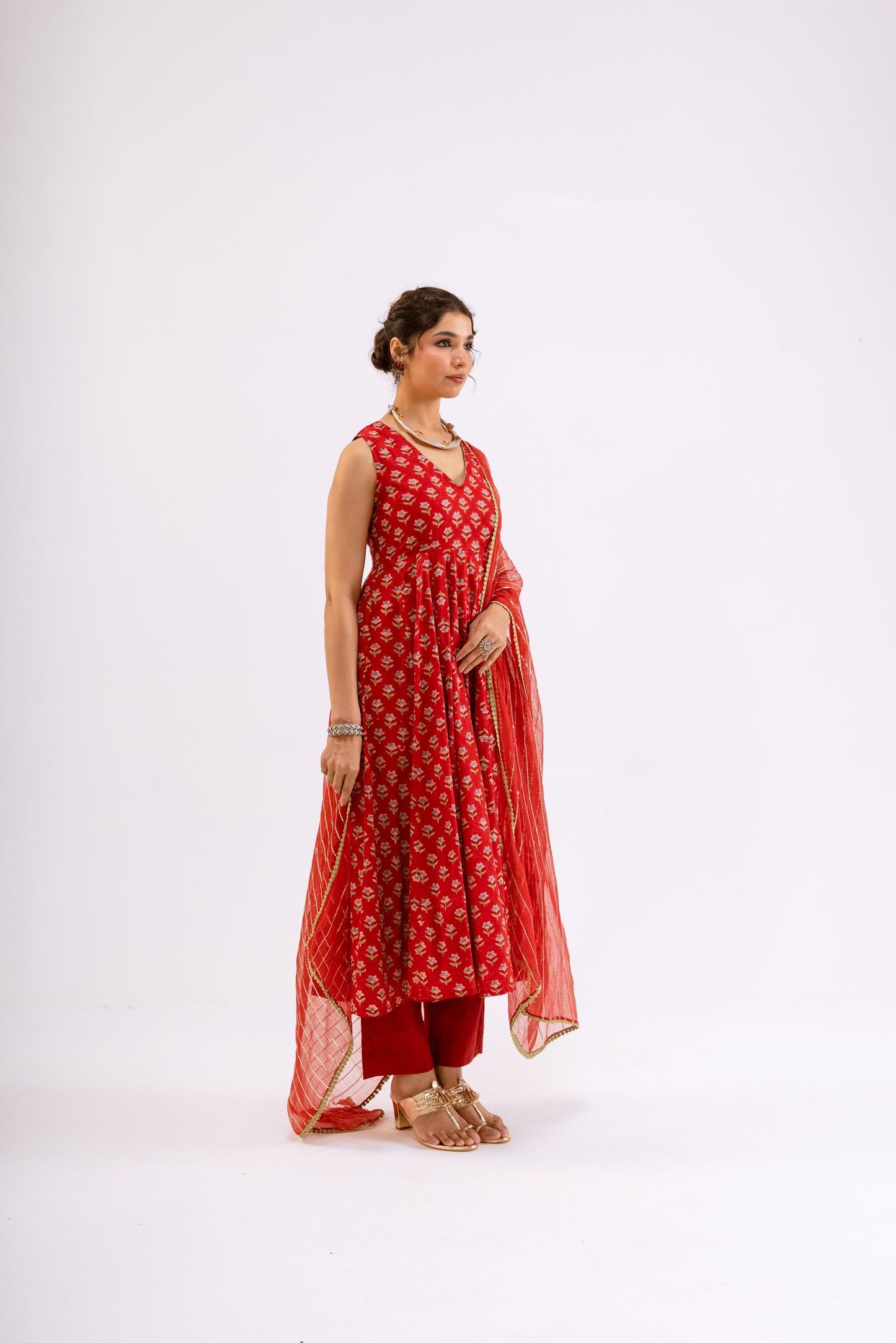 Sindoor Red Butti - Sleeveless