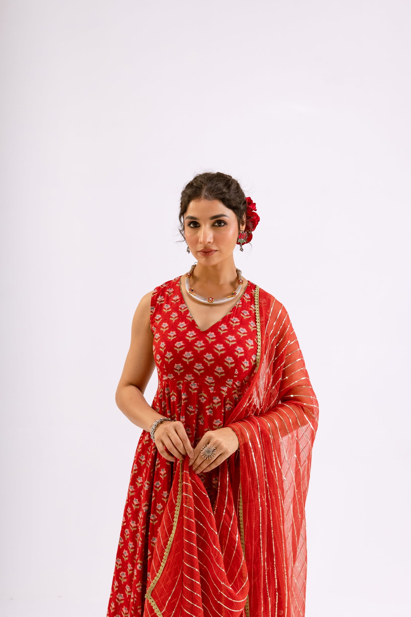Sindoor Red Butti - Sleeveless
