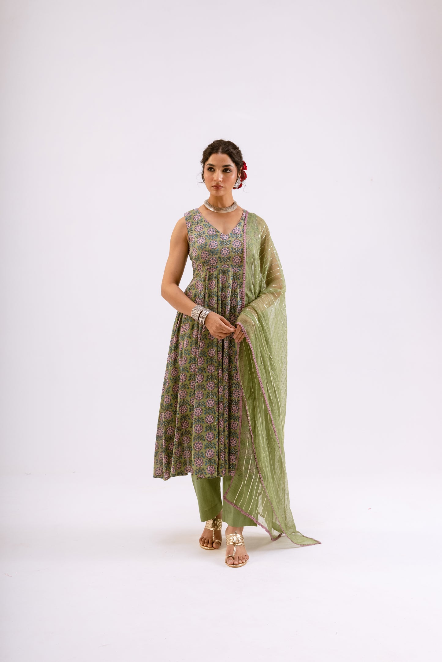 Avocado Green Butti - Sleeveless
