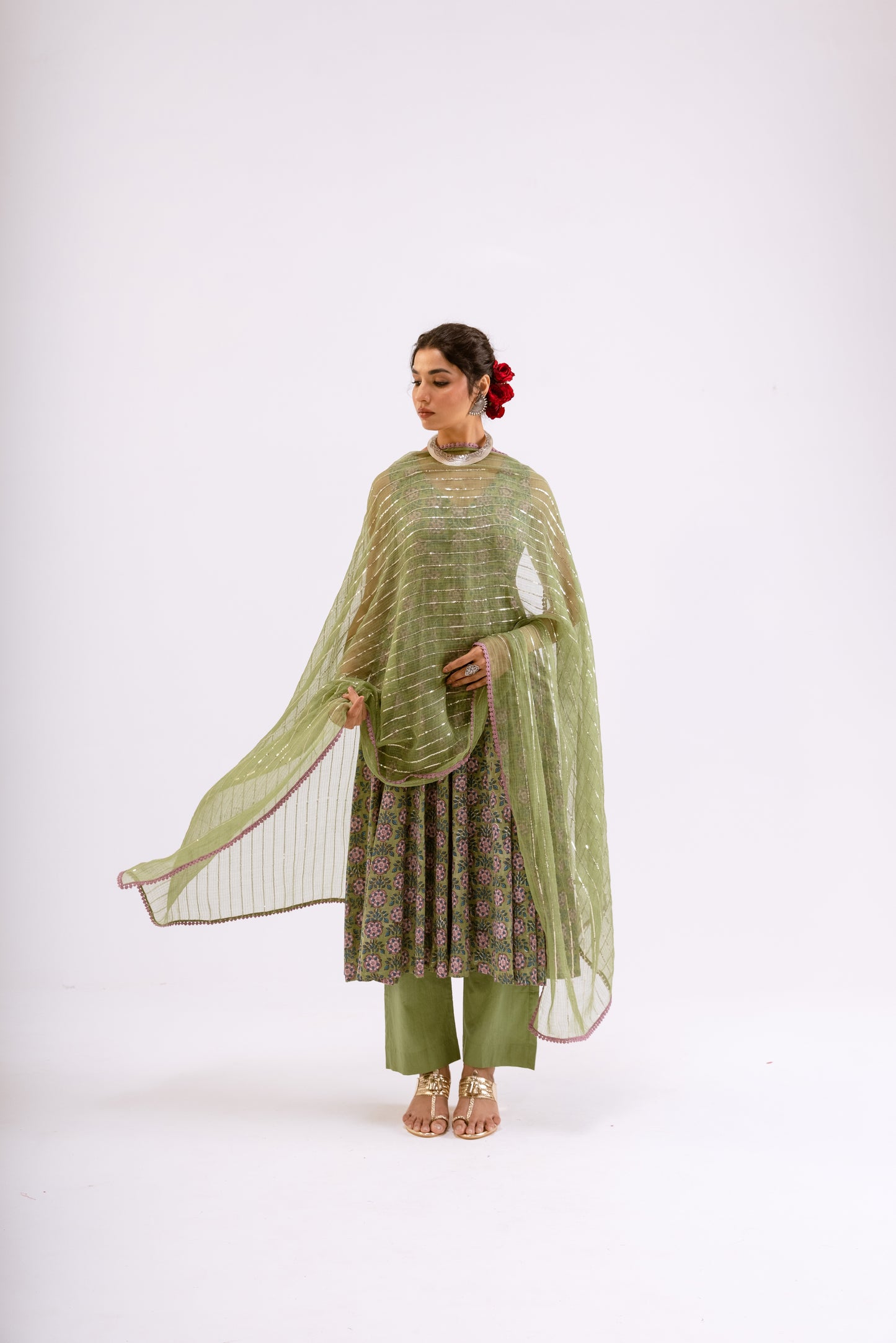 Avocado Green Butti - Sleeveless