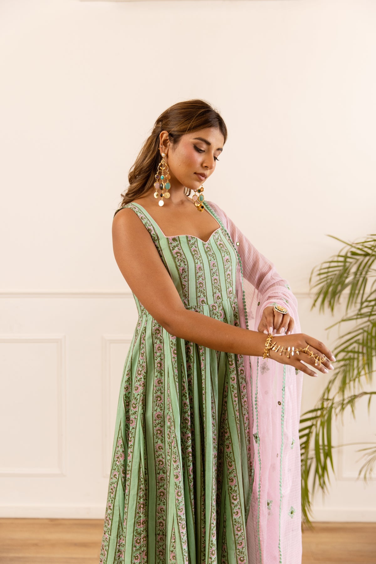 Lined Mint Green & Soft Pink (Sleeveless)