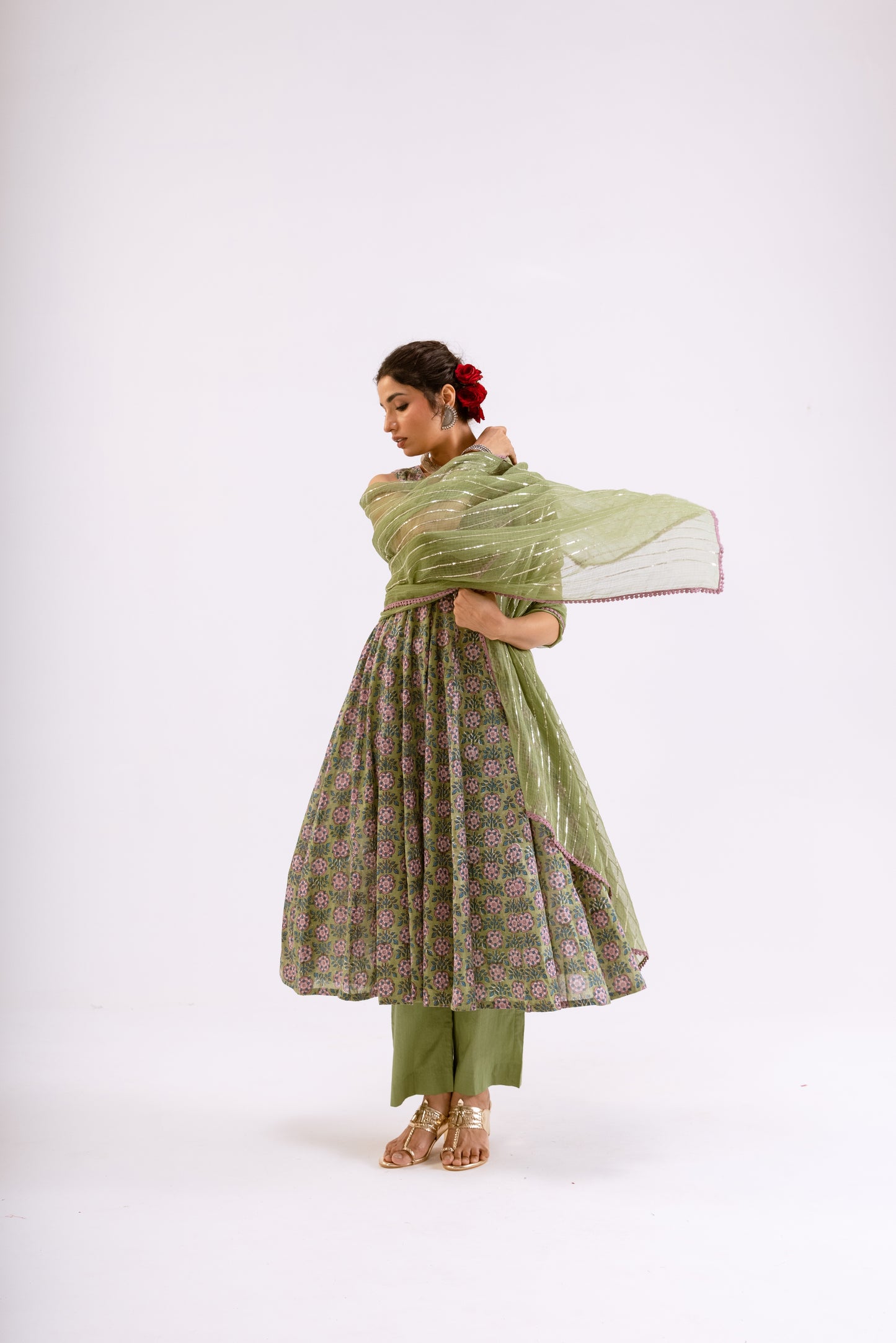 Avocado Green Butti - Sleeveless