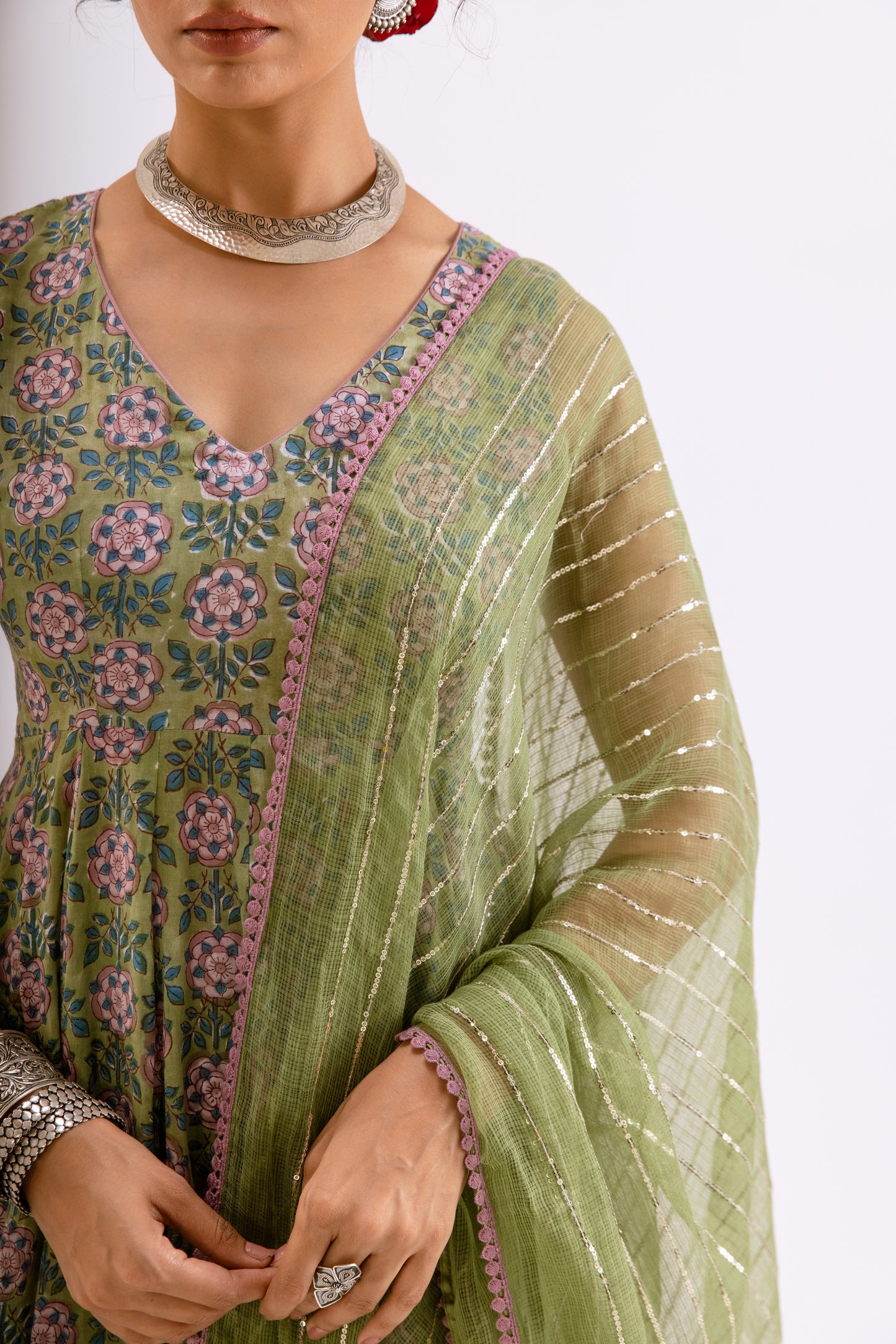 Avocado Green Butti - Sleeveless