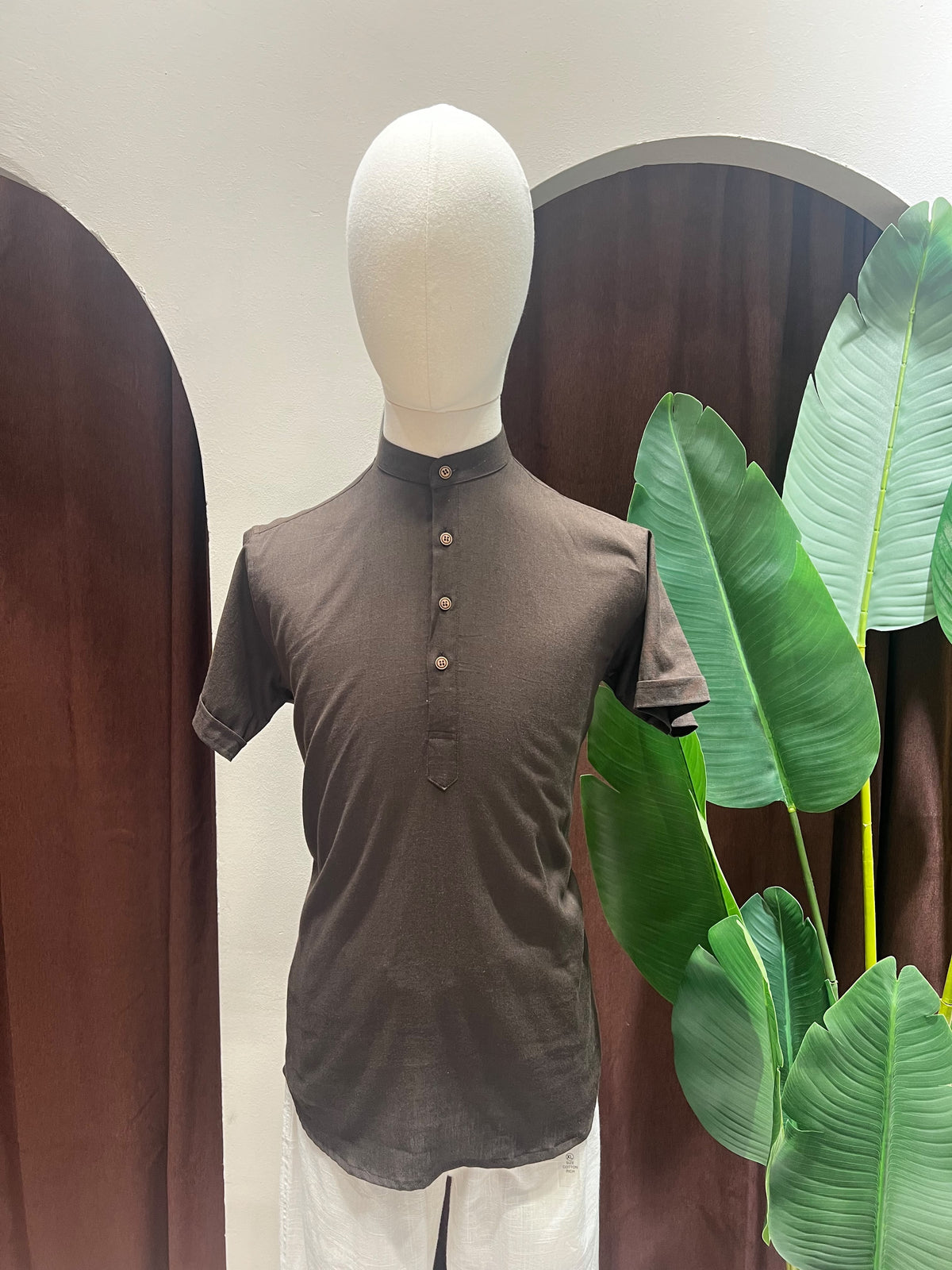 Coffee Brown Kurta without pocket