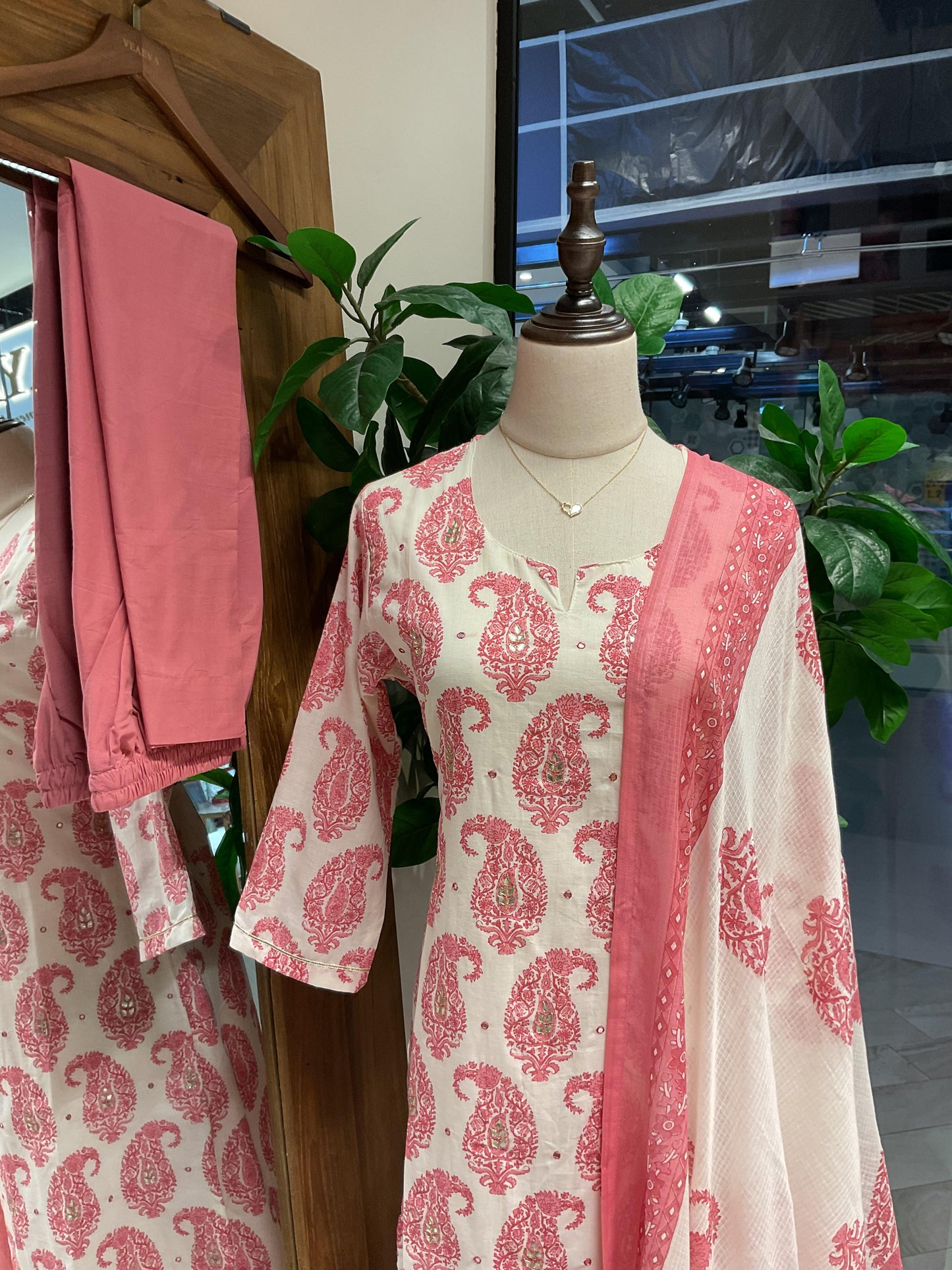 Pink Paisley Suit Set