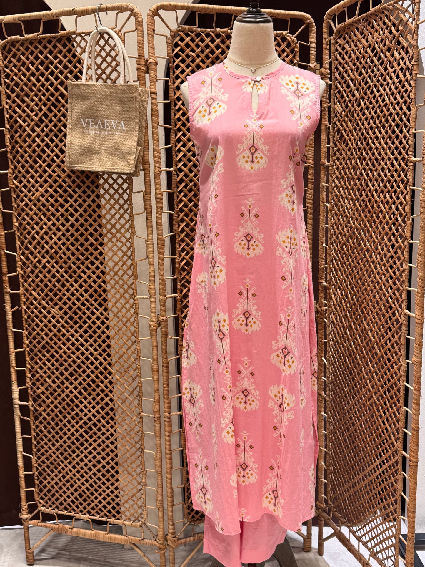 Pink Sleeveless Co-Ord Set