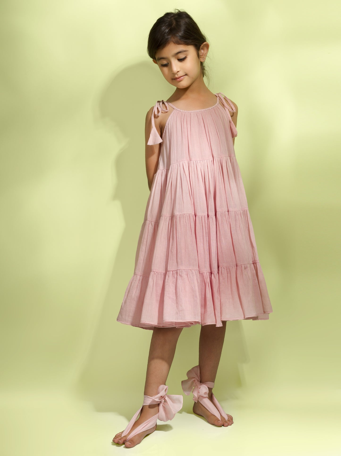 Jiyara Rose Pink Halter Dress