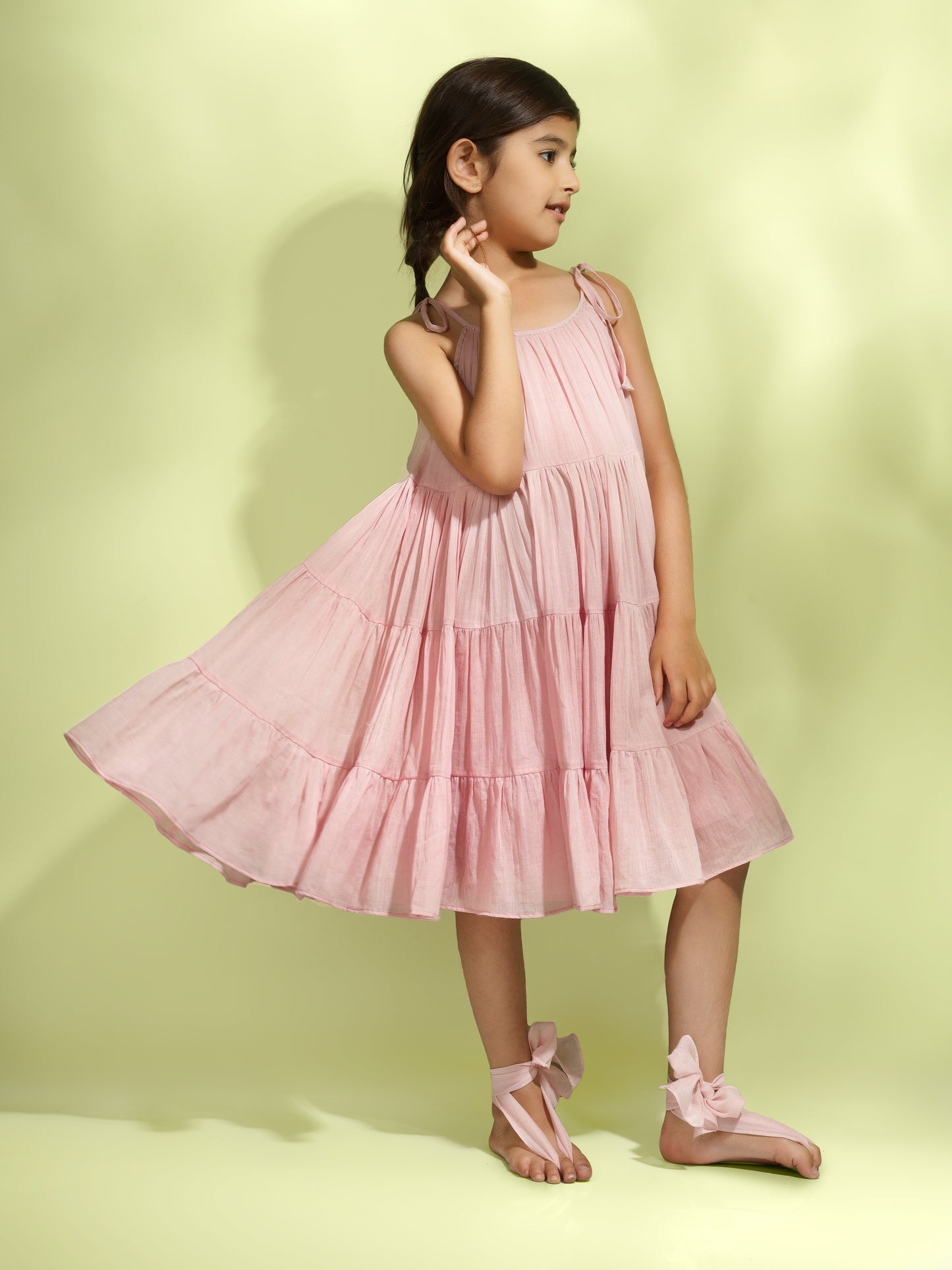 Jiyara Rose Pink Halter Dress