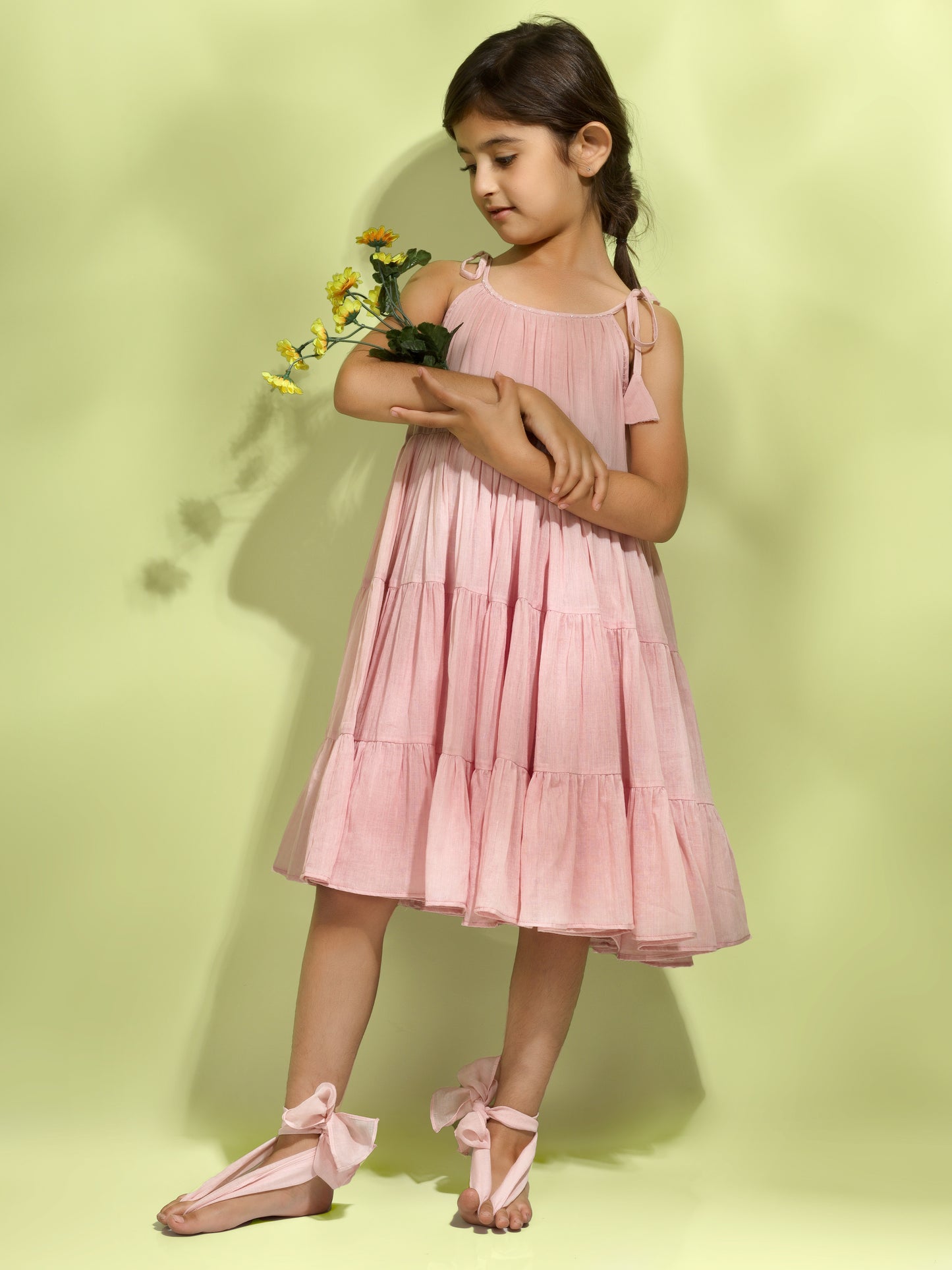Jiyara Rose Pink Halter Dress