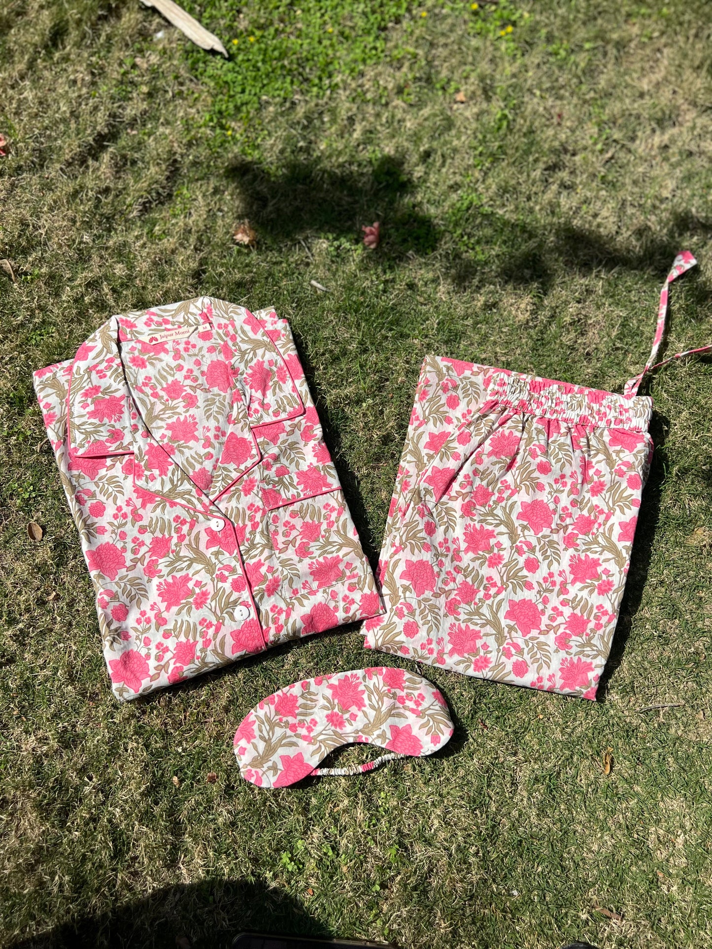 Pink Printed PJ Pants Set