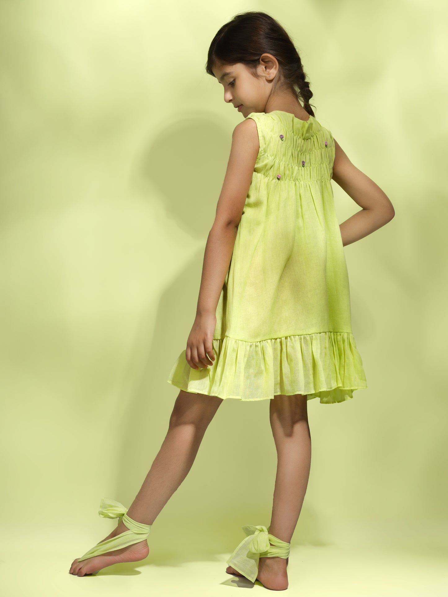 Jiyara Green Halter Dress