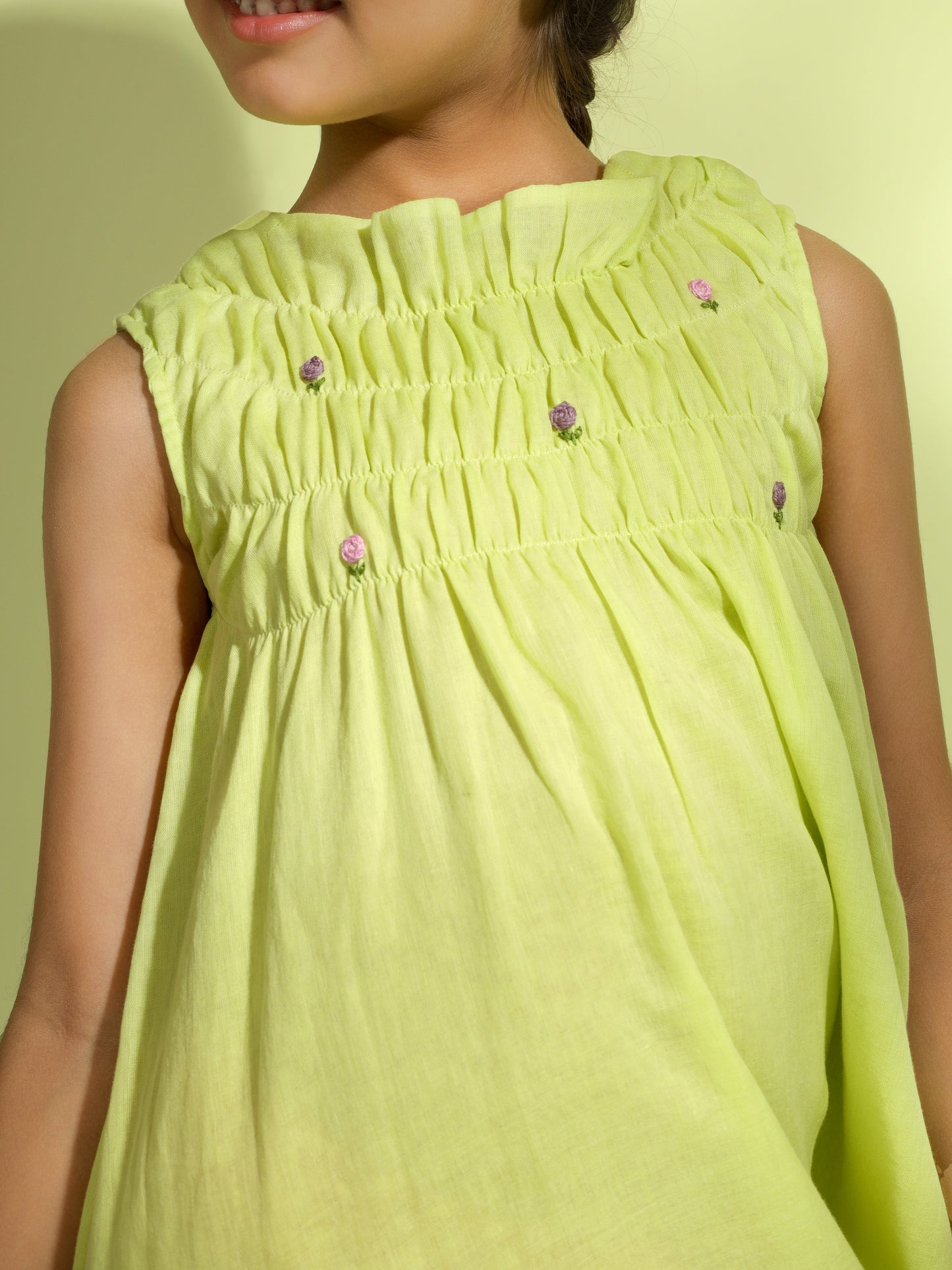 Jiyara Green Halter Dress