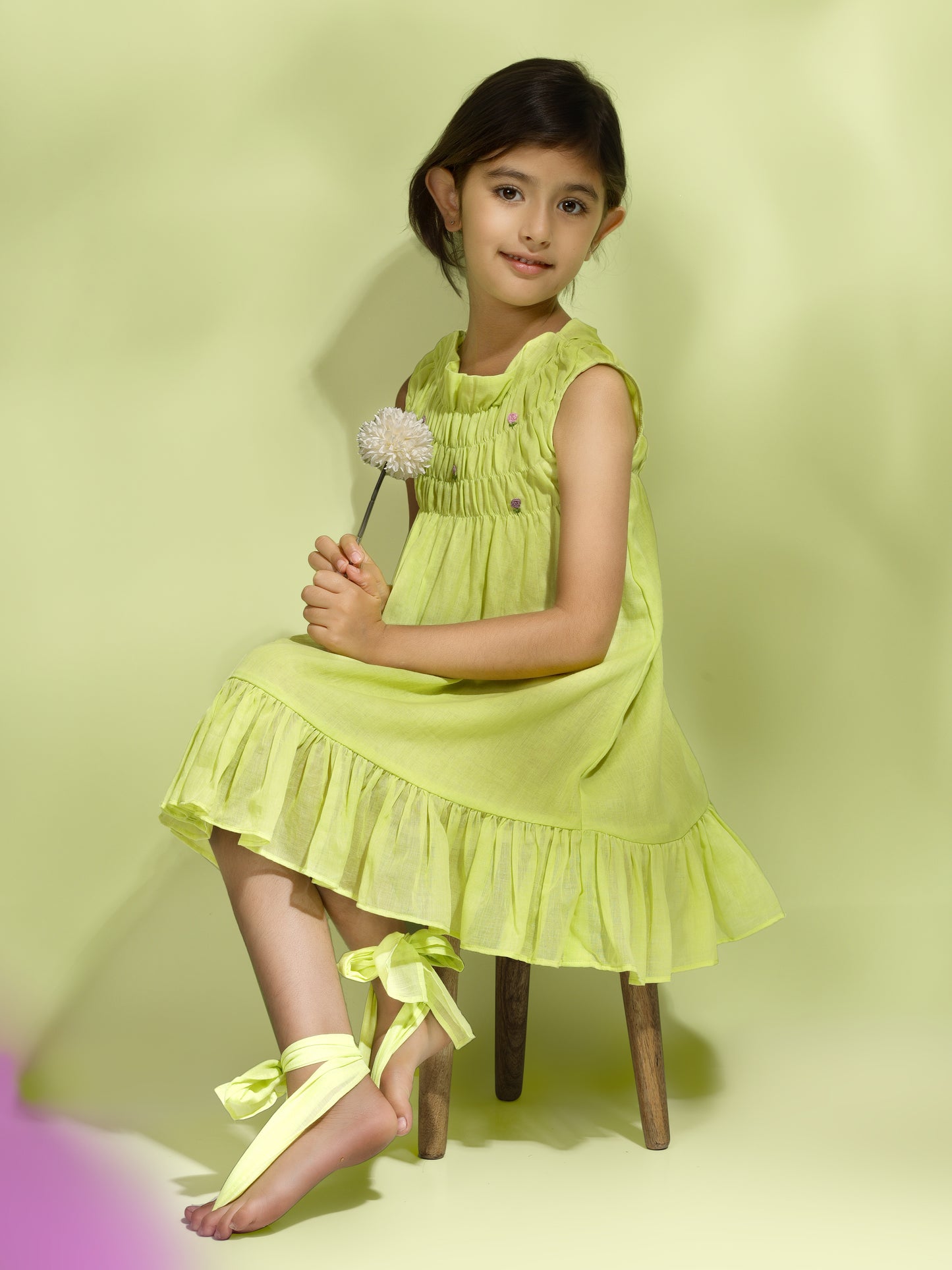 Jiyara Green Halter Dress