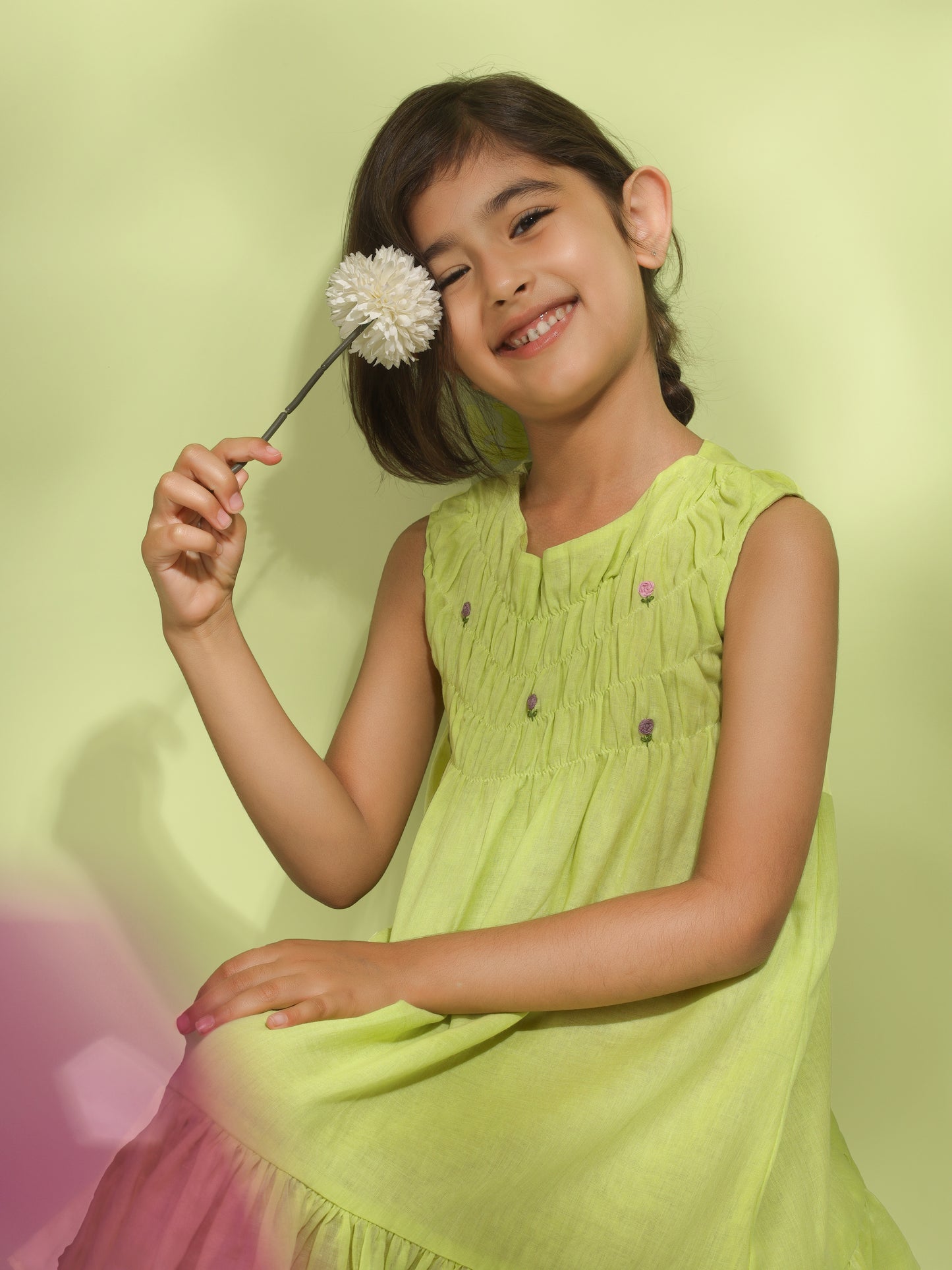 Jiyara Green Halter Dress